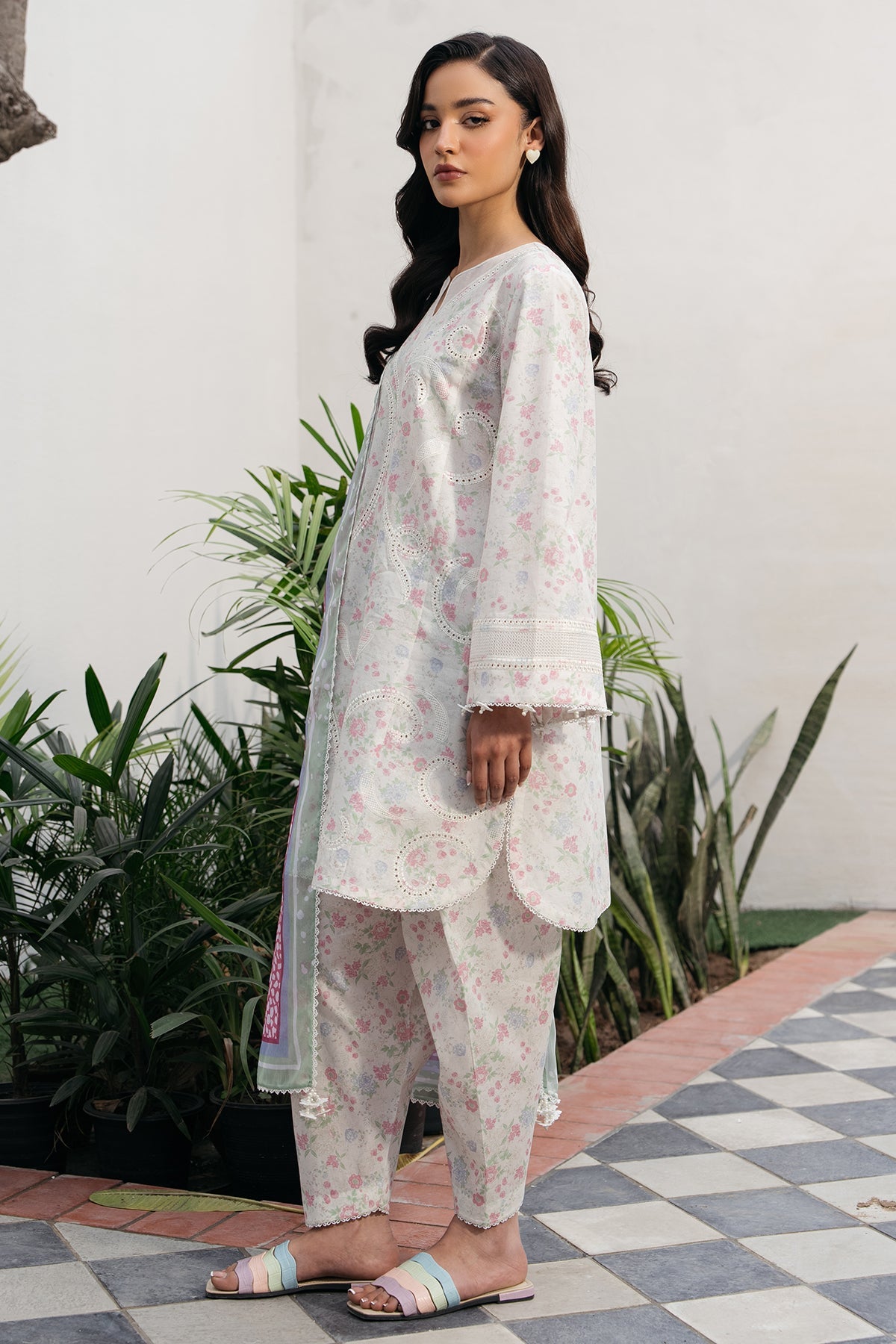EMBROIDERED LAWN RTW - 1201