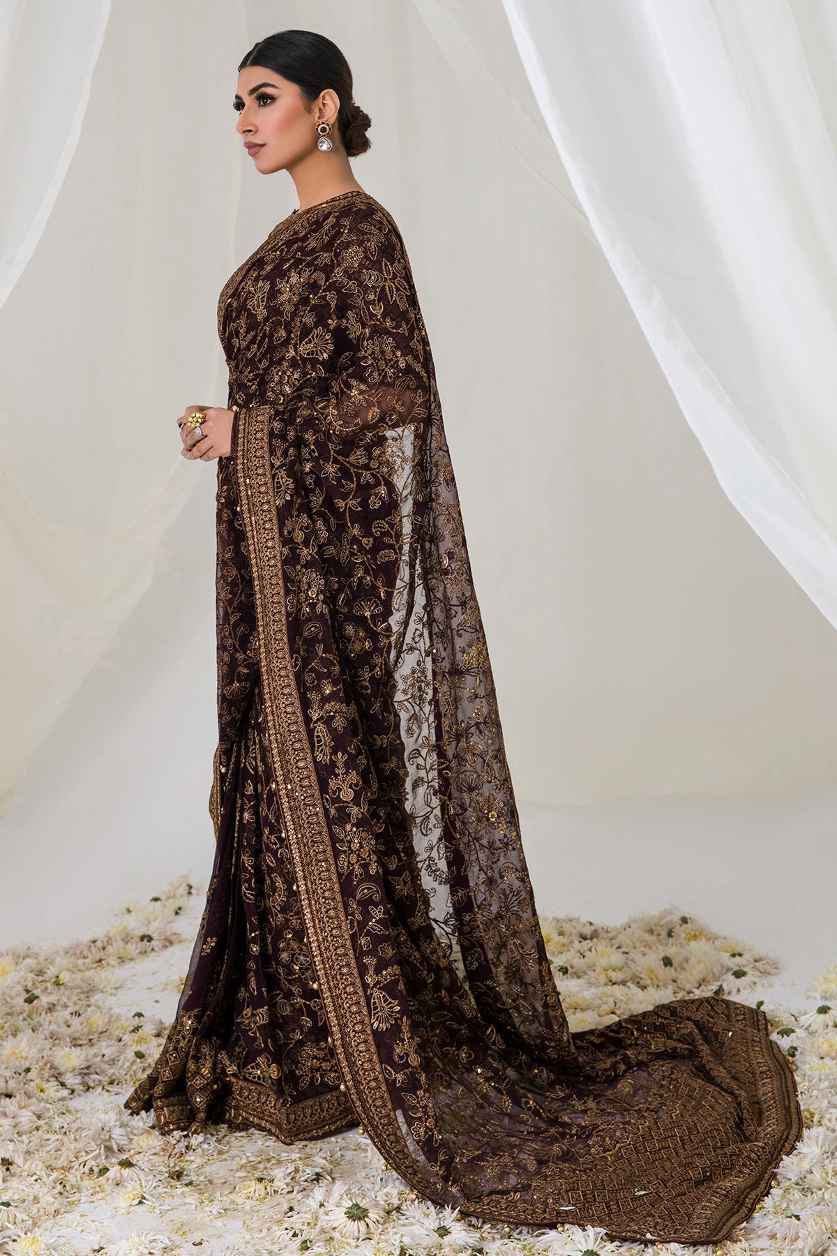 EMBROIDERED CHIFFON UC-3002