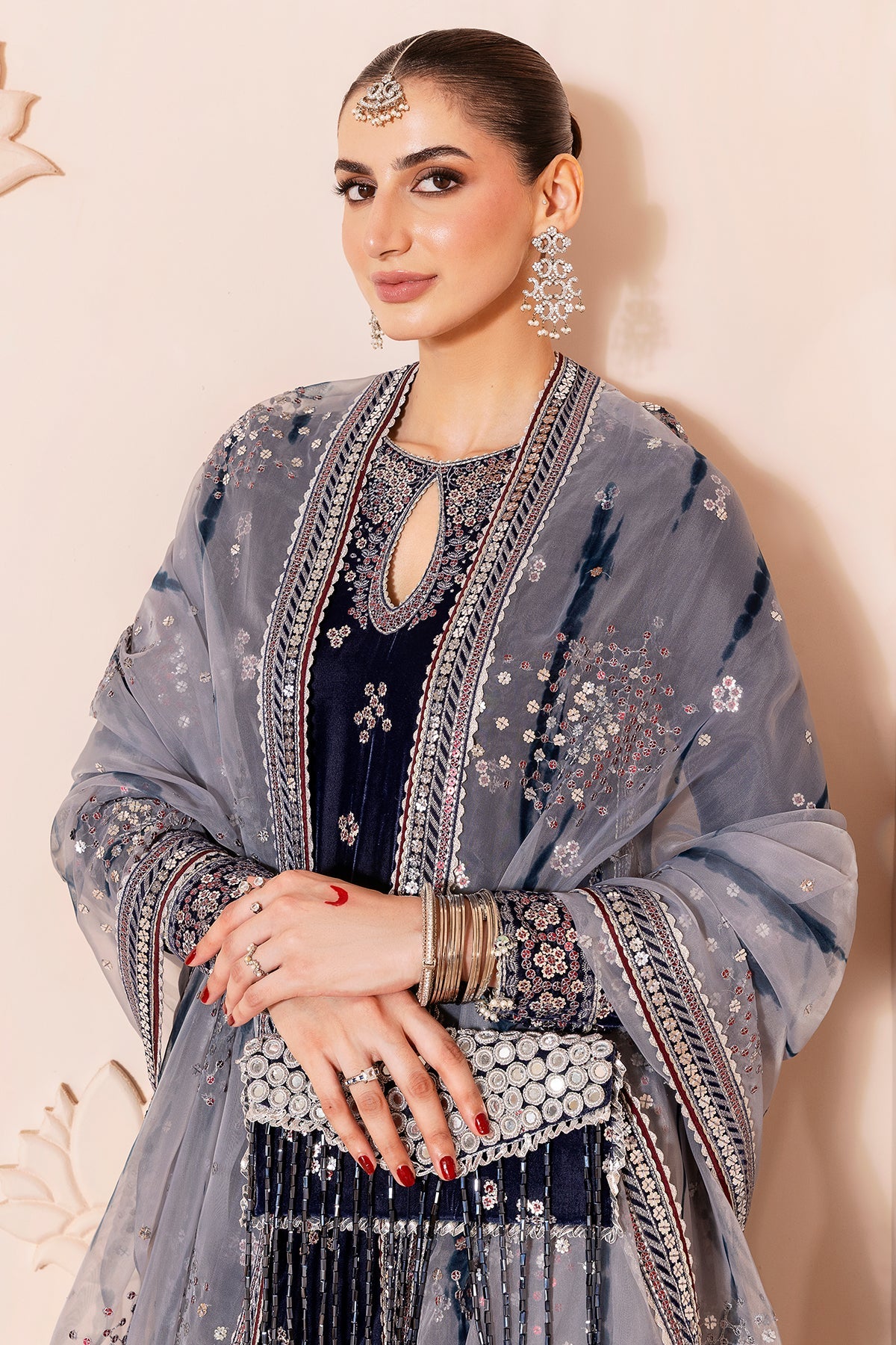 Embroidered Velvet Formal CVF25-D03