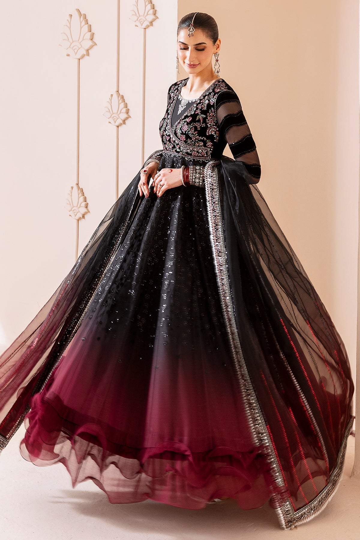 Embroidered Velvet Formal CVF25-D10