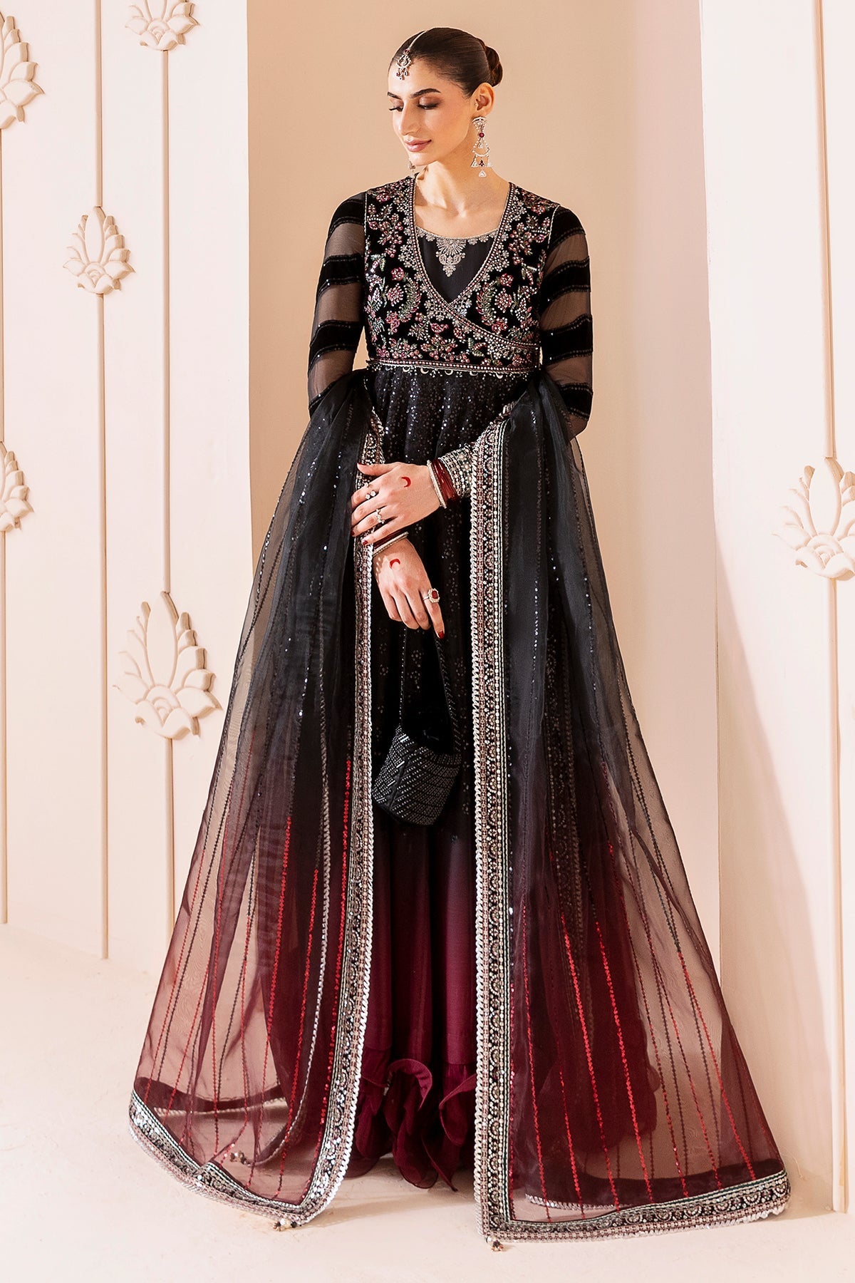 Embroidered Velvet Formal CVF25-D10