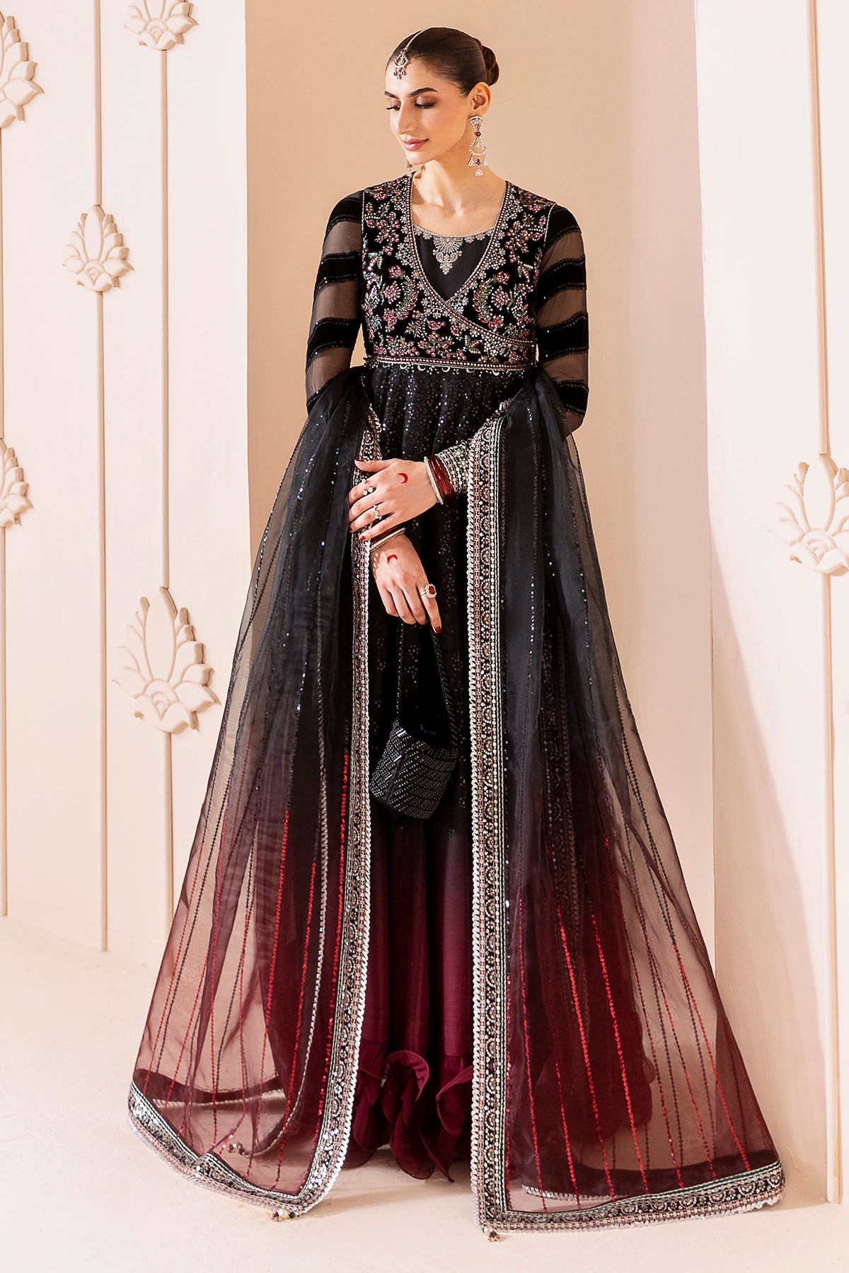 Embroidered Velvet Formal CVF25-D10