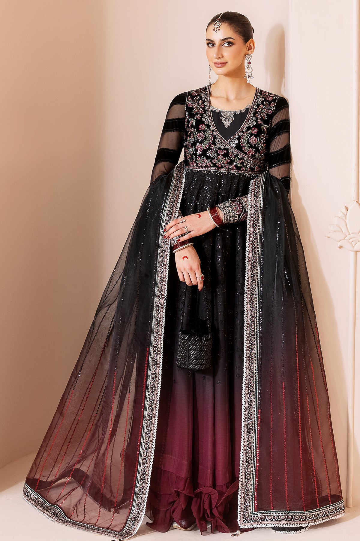 Embroidered Velvet Formal CVF25-D10