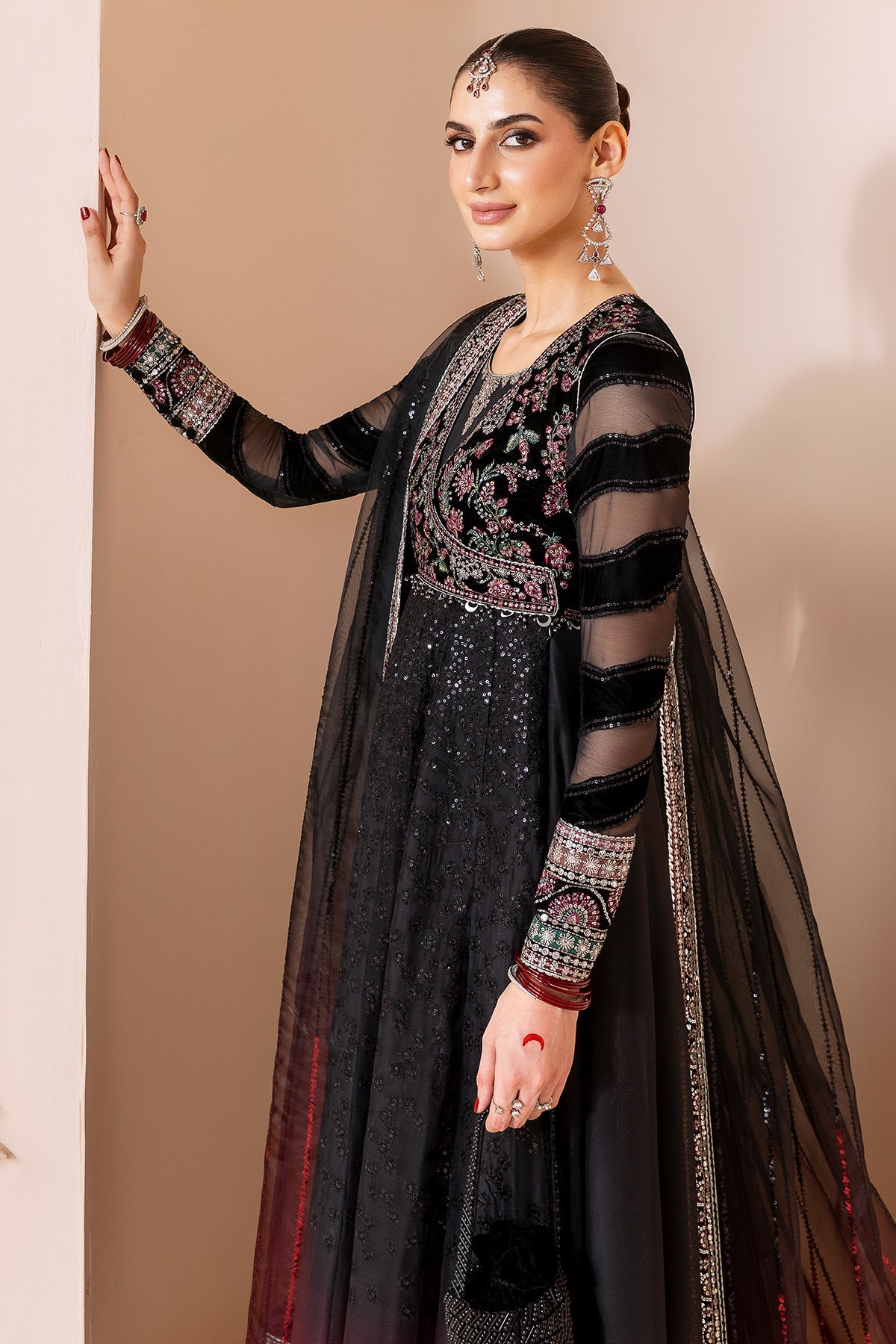 Embroidered Velvet Formal CVF25-D10
