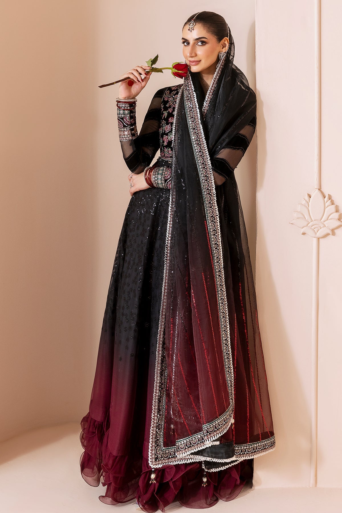 Embroidered Velvet Formal CVF25-D10