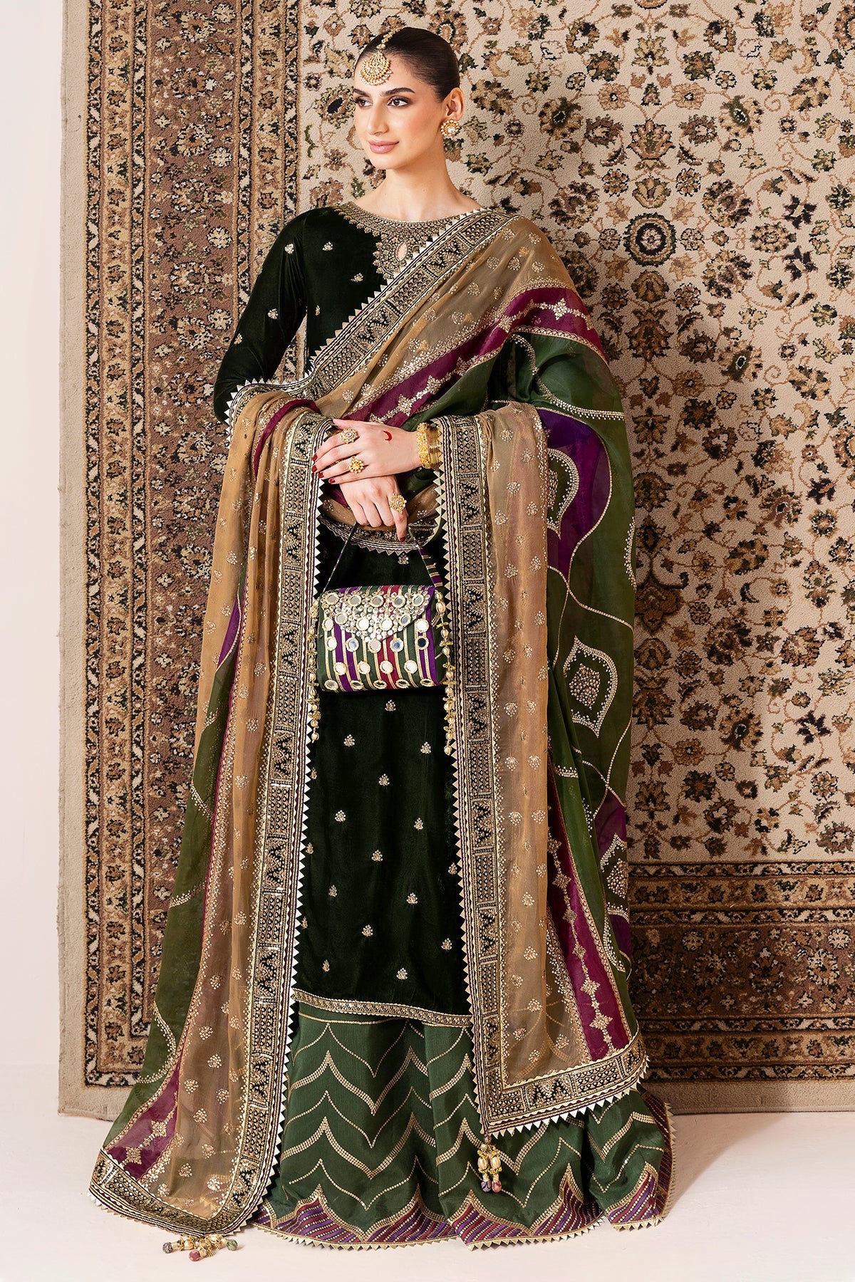 Embroidered Velvet Formal CVF25-D09