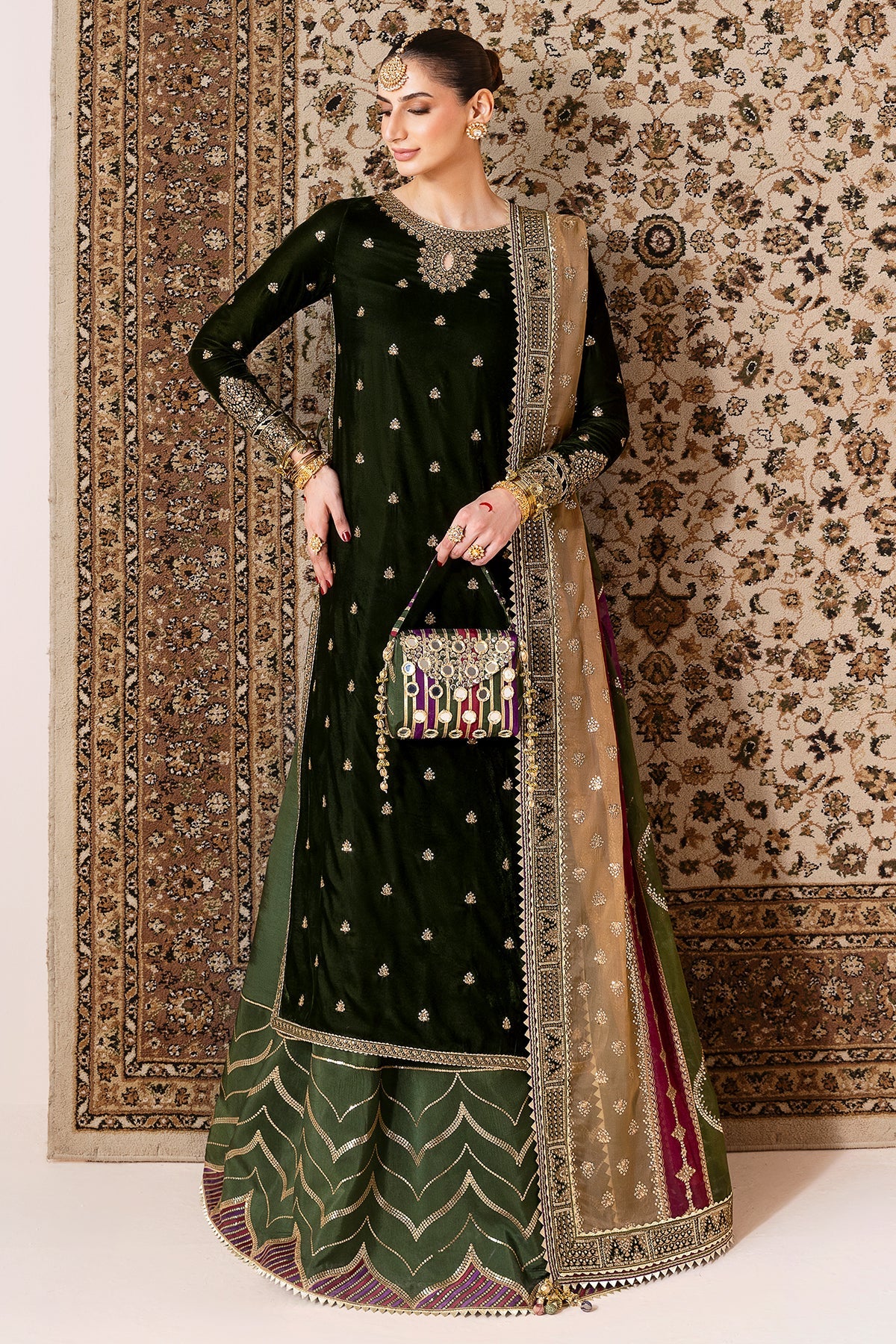 Embroidered Velvet Formal CVF25-D09