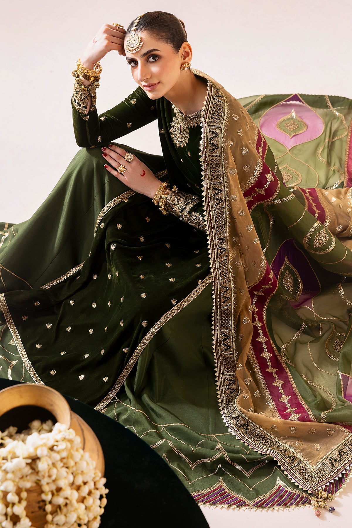 Embroidered Velvet Formal CVF D-09