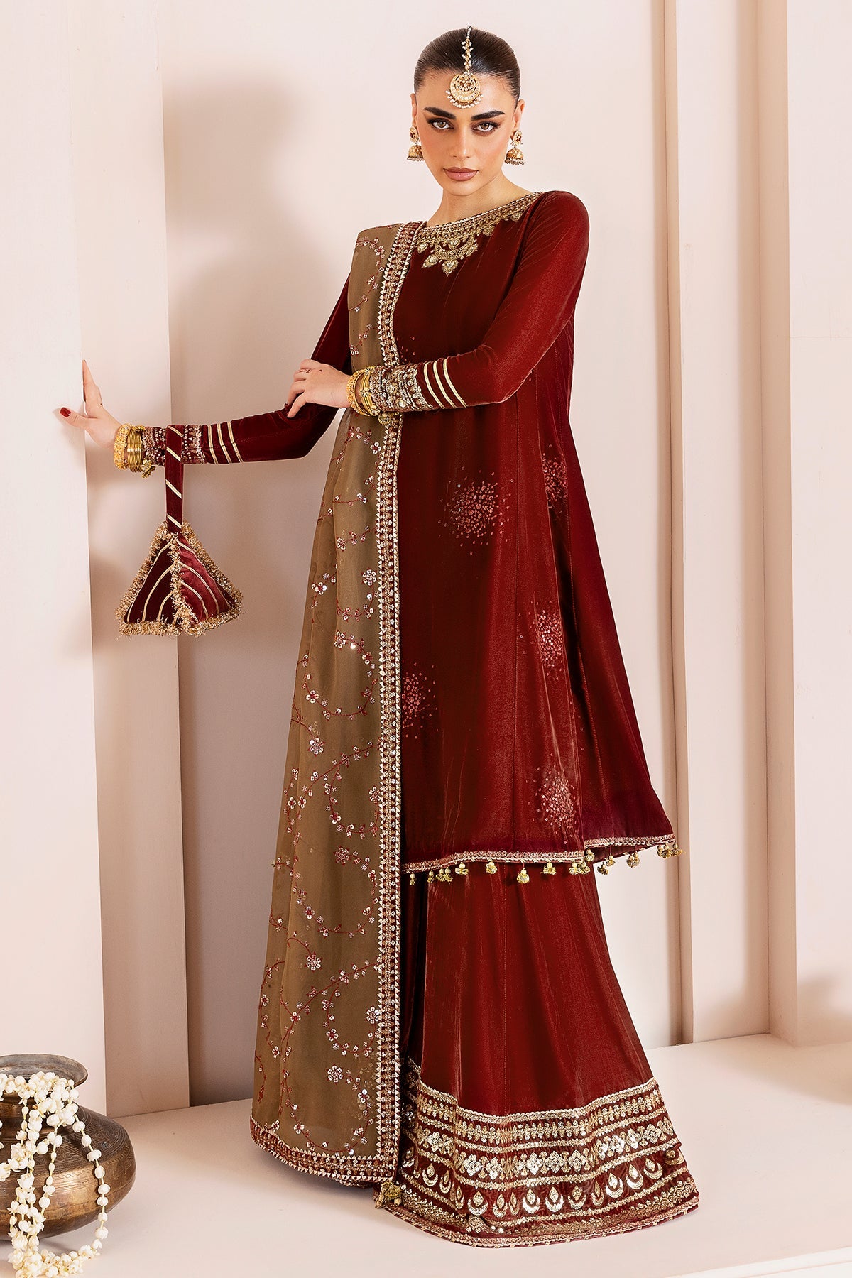 Embroidered Velvet Formal CVF25-D07