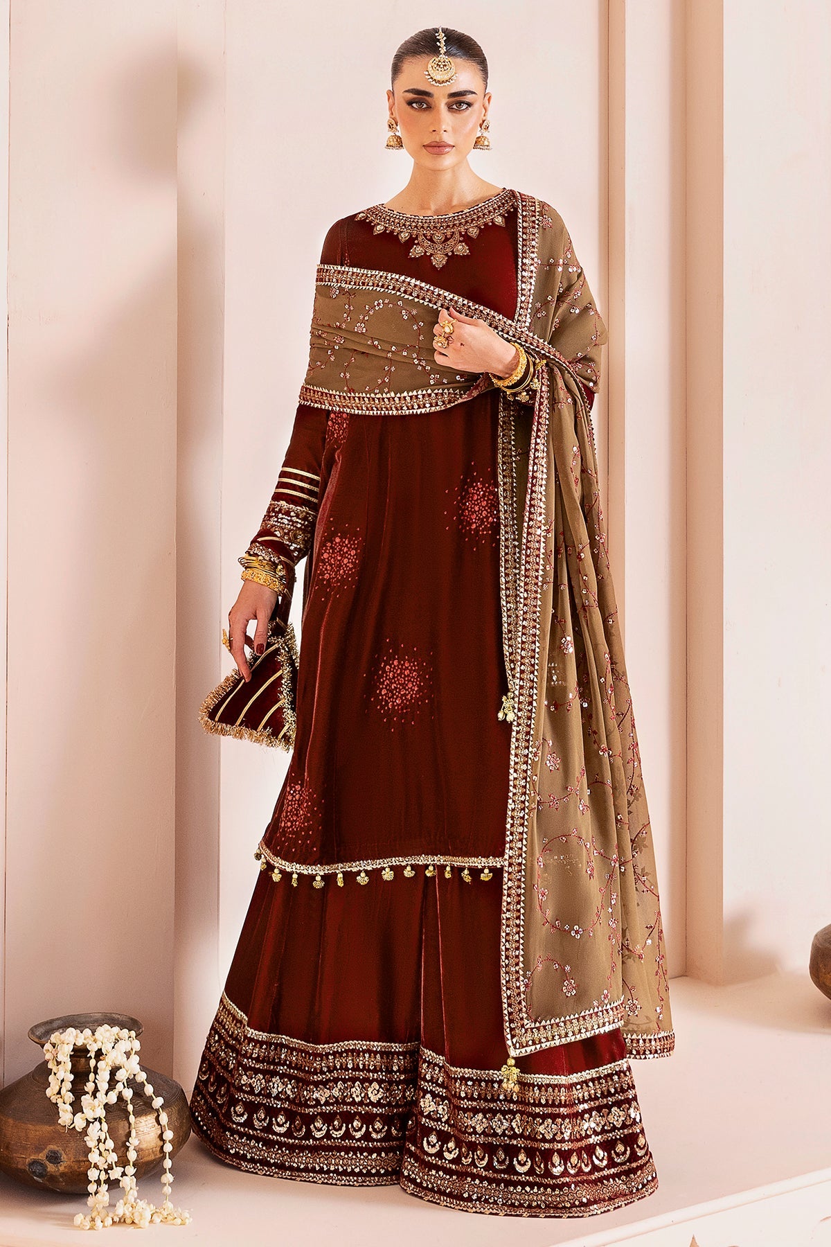 Embroidered Velvet Formal CVF D-07