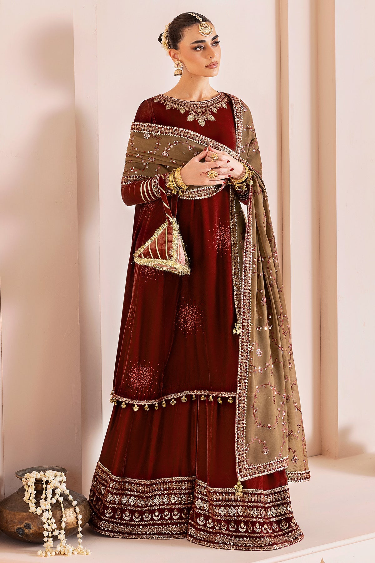 Embroidered Velvet Formal CVF D-07