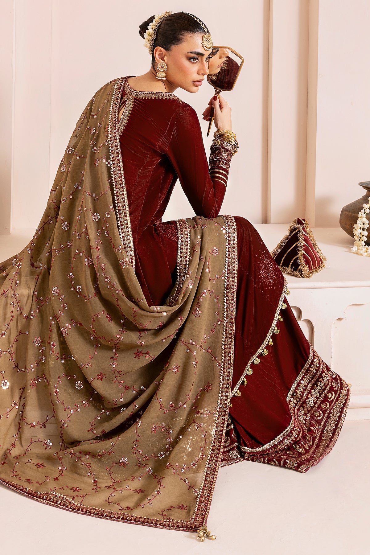 Embroidered Velvet Formal CVF25-D07