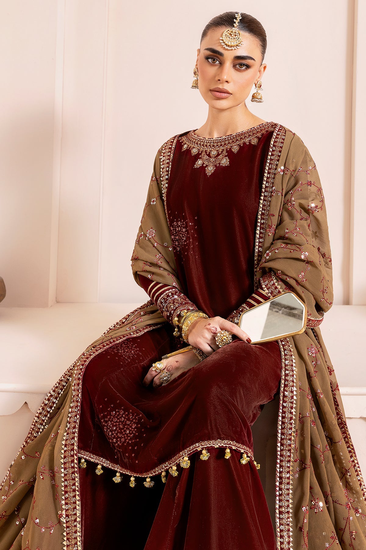 Embroidered Velvet Formal CVF D-07