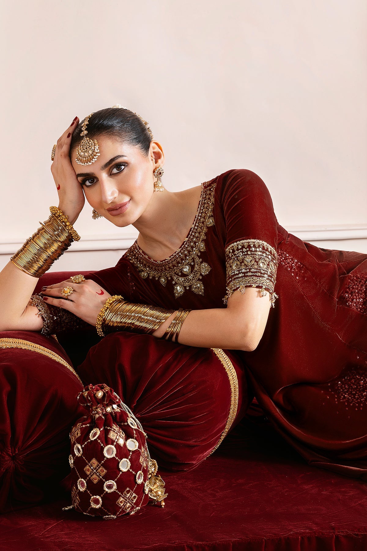 Embroidered Velvet Formal CVF25-D13