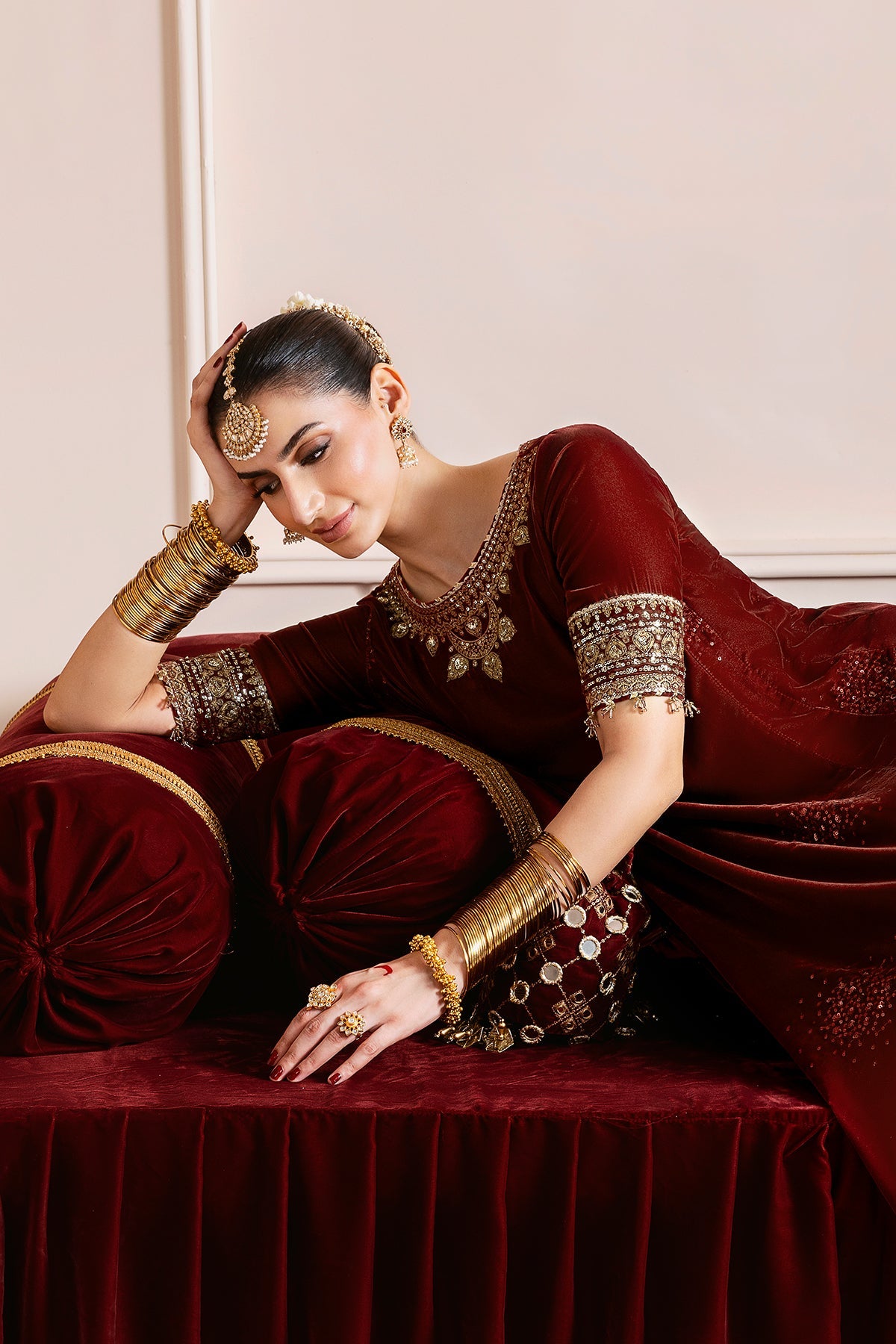 Embroidered Velvet Formal CVF D-13