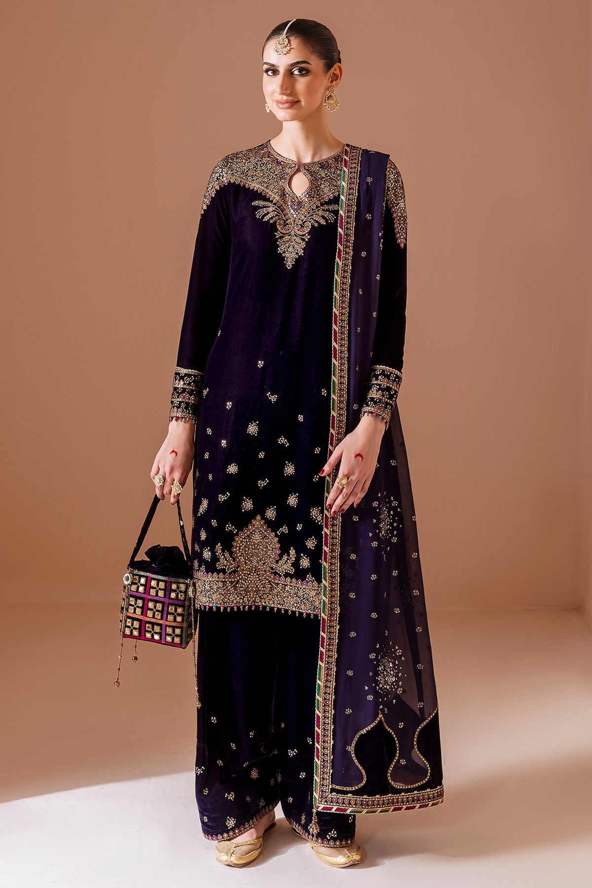 Embroidered Velvet Formal CVF25 D-08