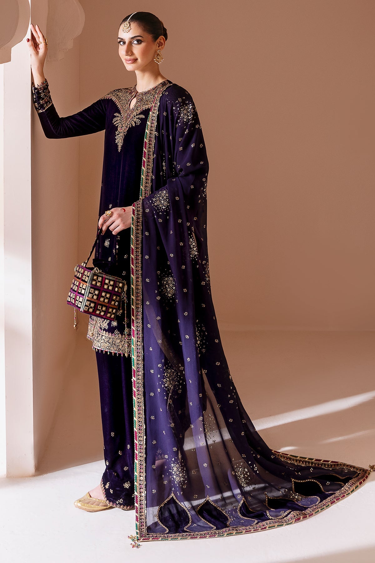 Embroidered Velvet Formal CVF25 D-08