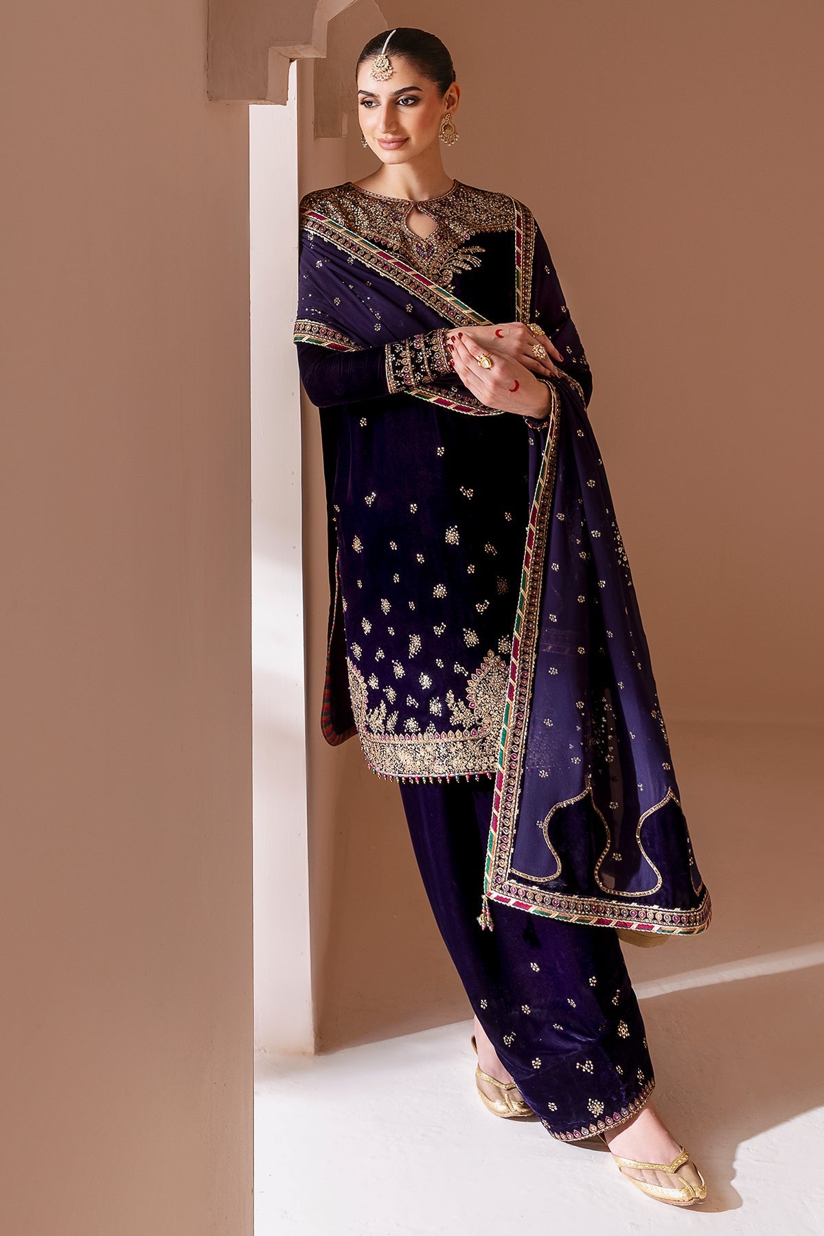 Embroidered Velvet Formal CVF25 D-08