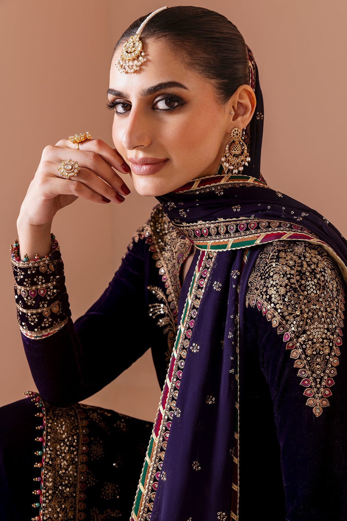 Embroidered Velvet Formal CVF D-08