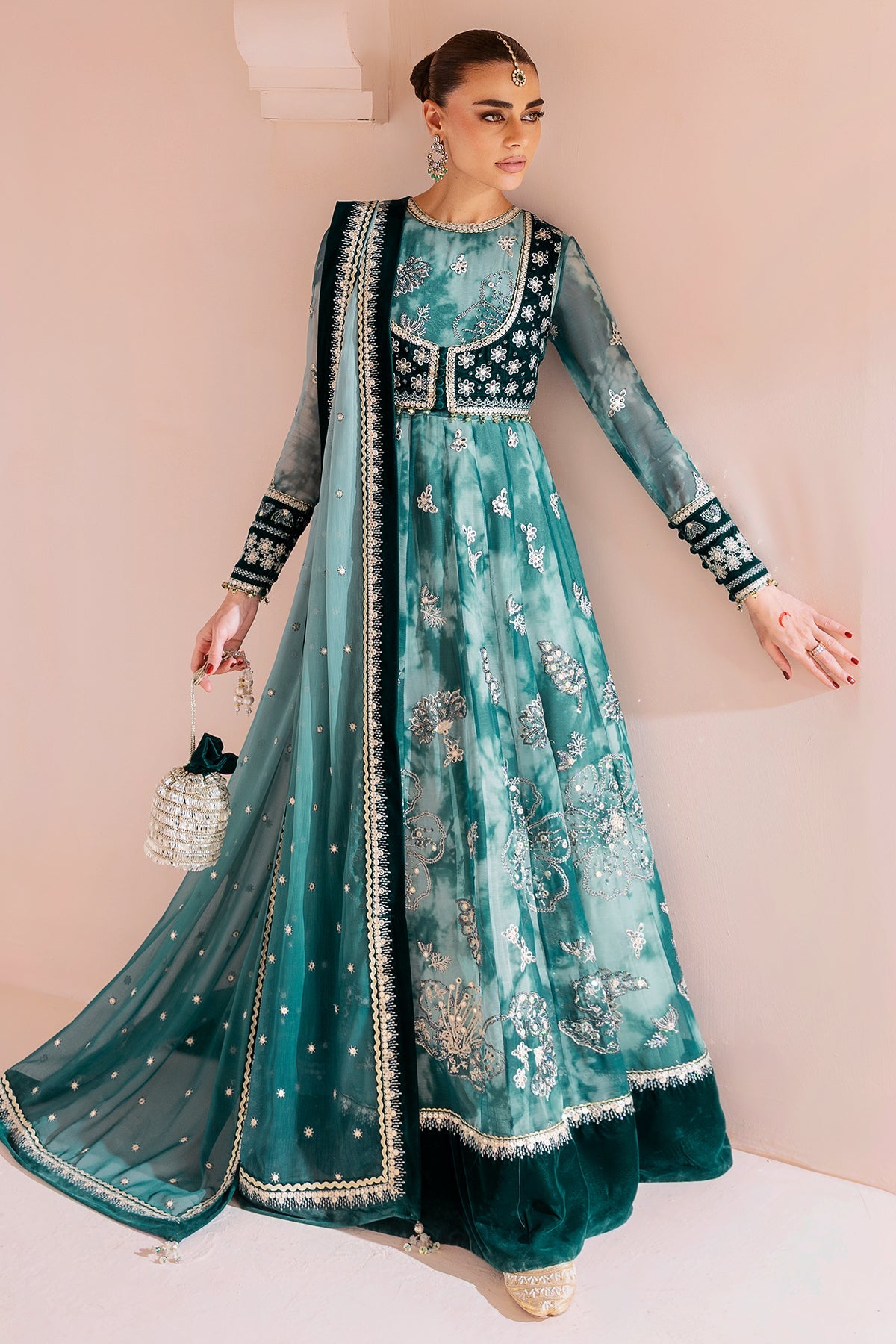 Embroidered Velvet Formal CVF25-D06