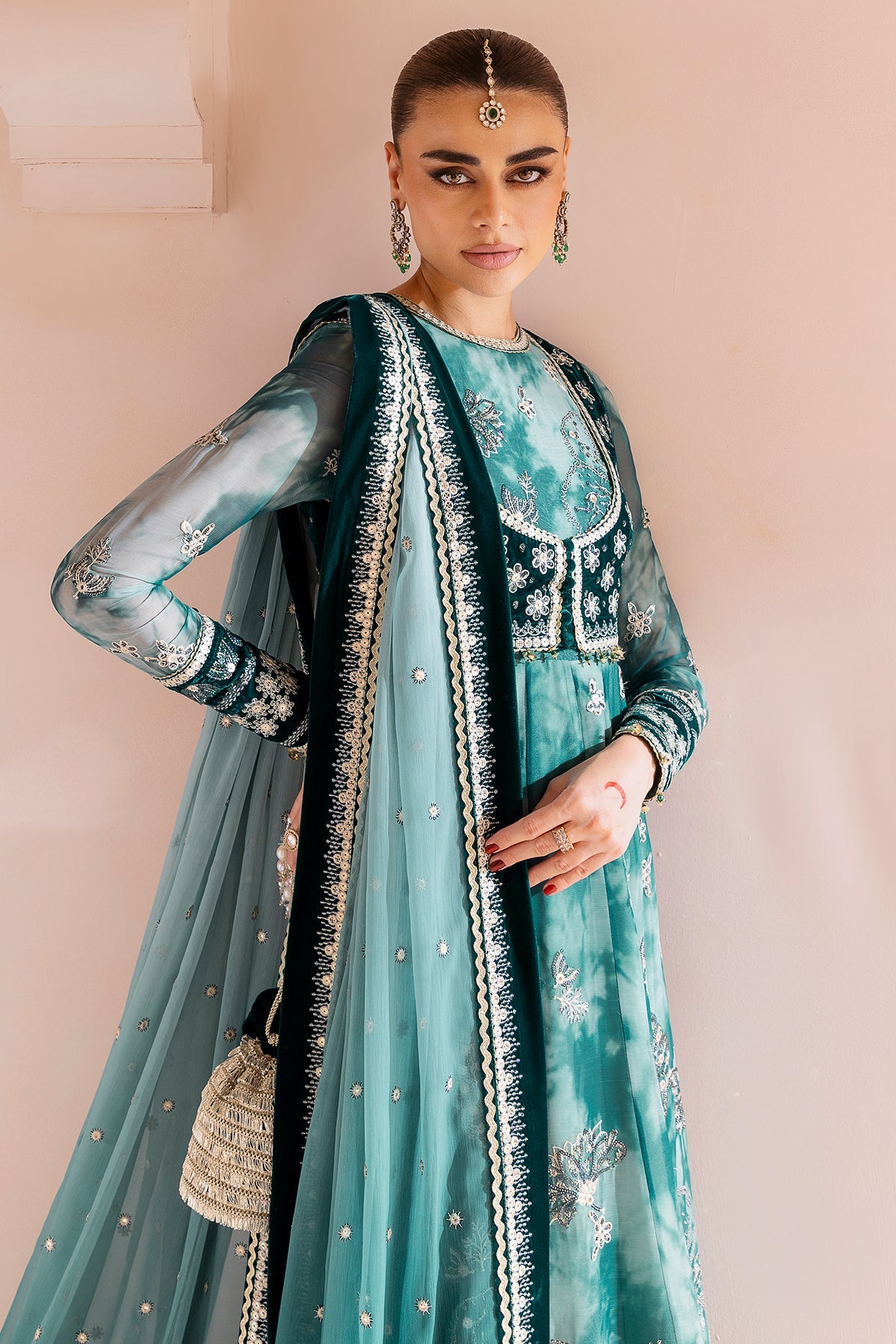 Embroidered Velvet Formal CVF25-D06