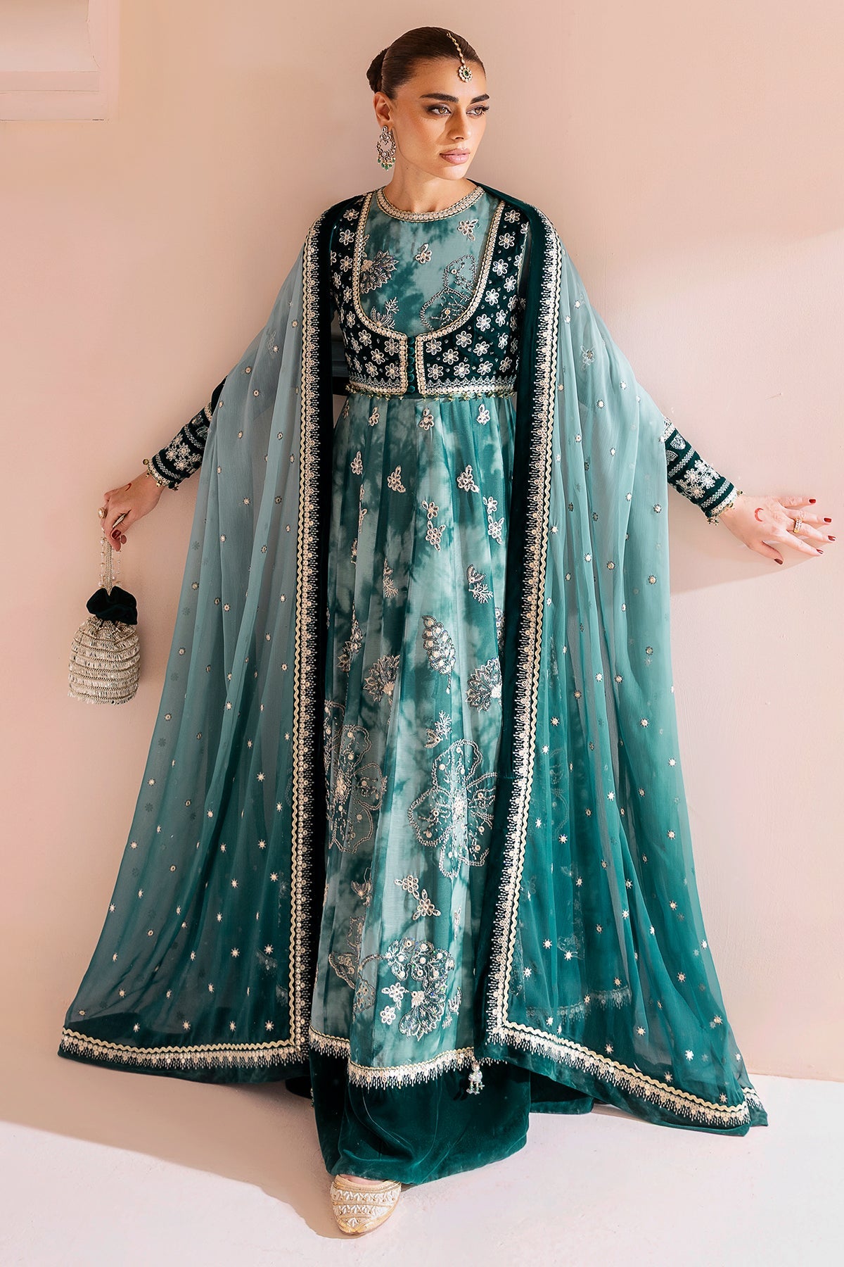 Embroidered Velvet Formal CVF25-D06