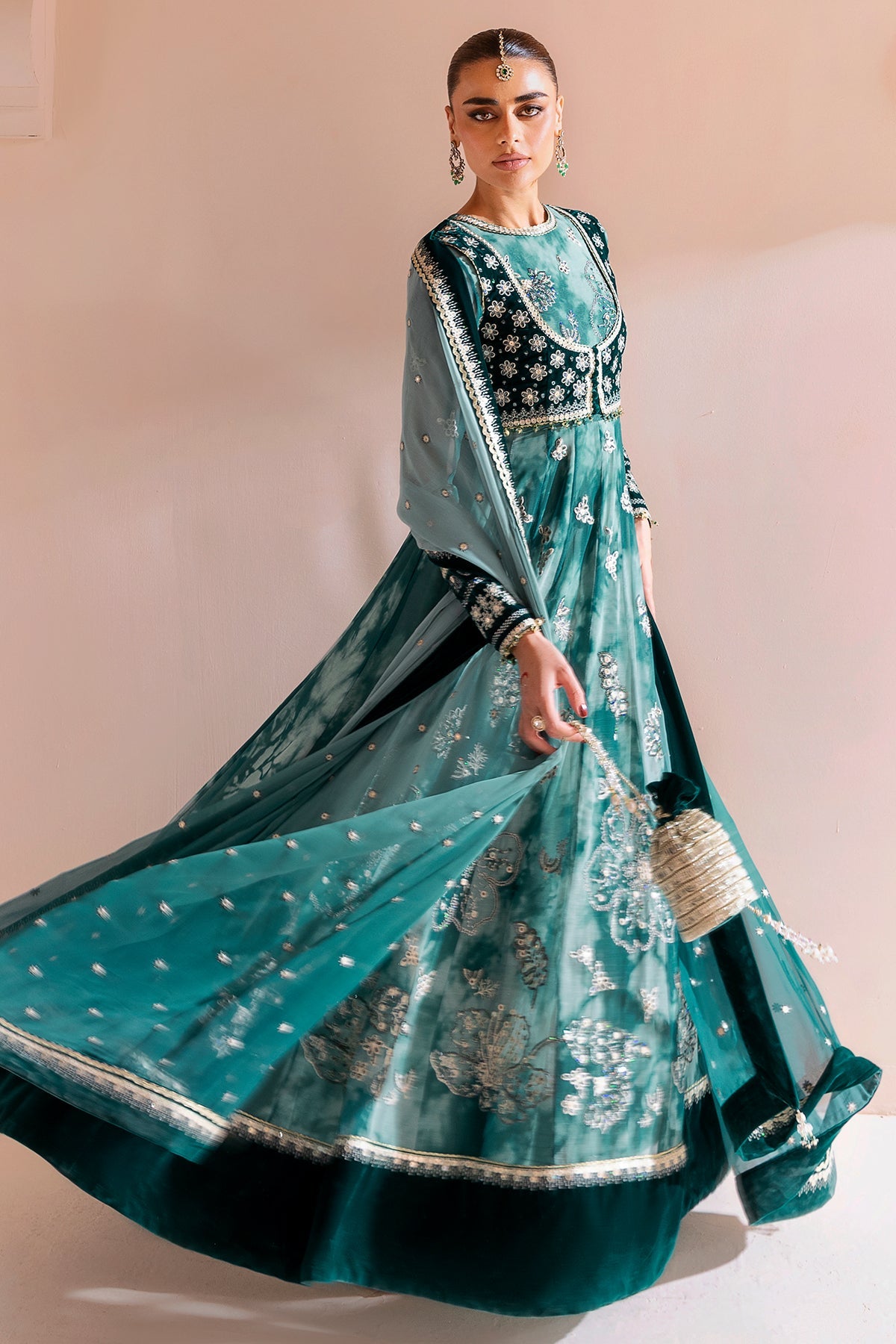 Embroidered Velvet Formal CVF25-D06