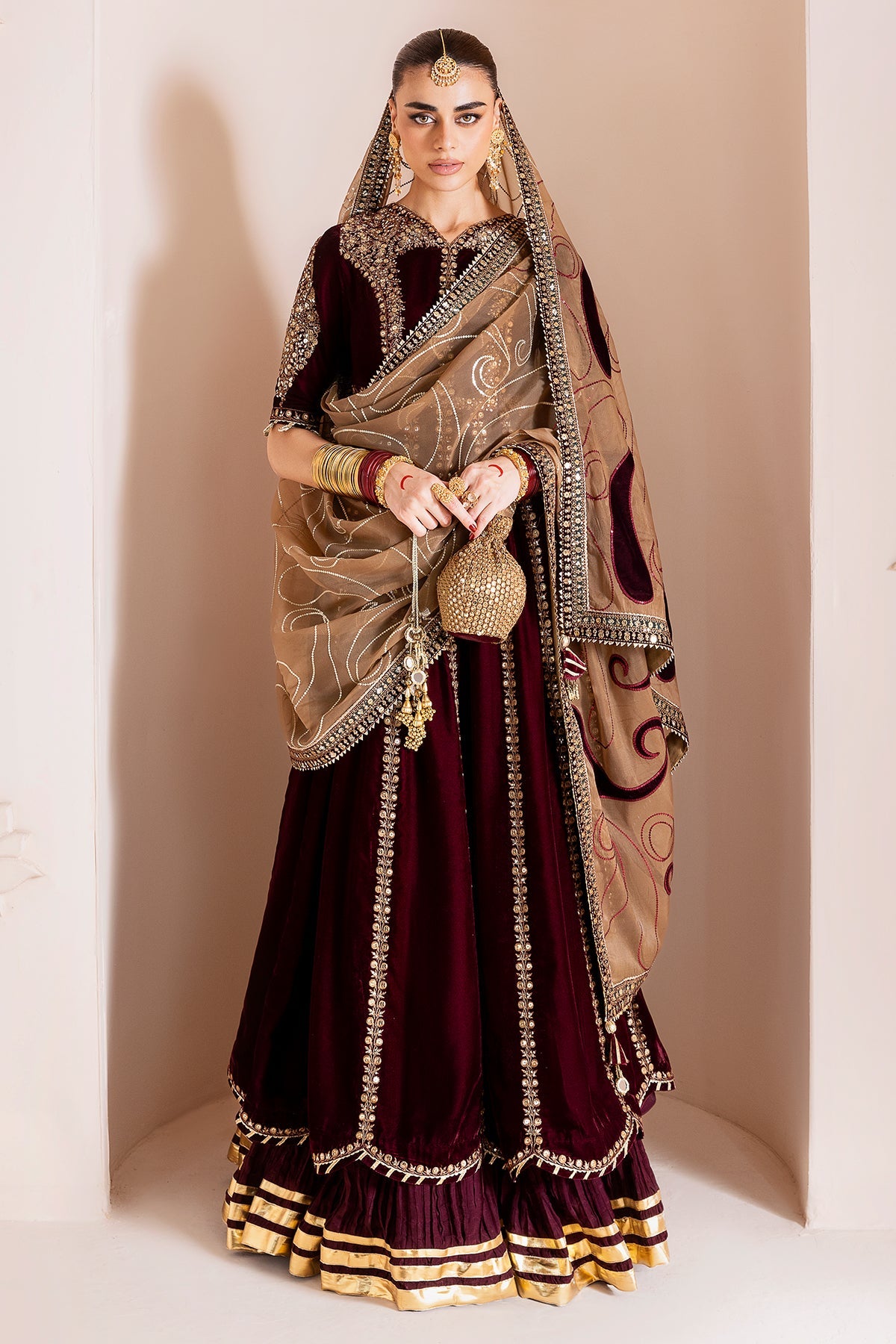 Embroidered Velvet Formal CVF25-D12