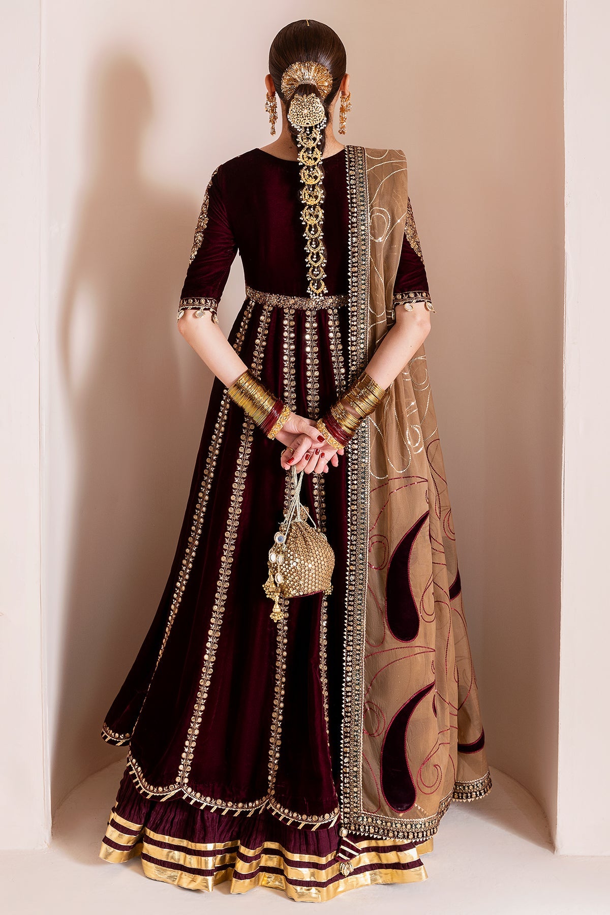 Embroidered Velvet Formal CVF25-D12