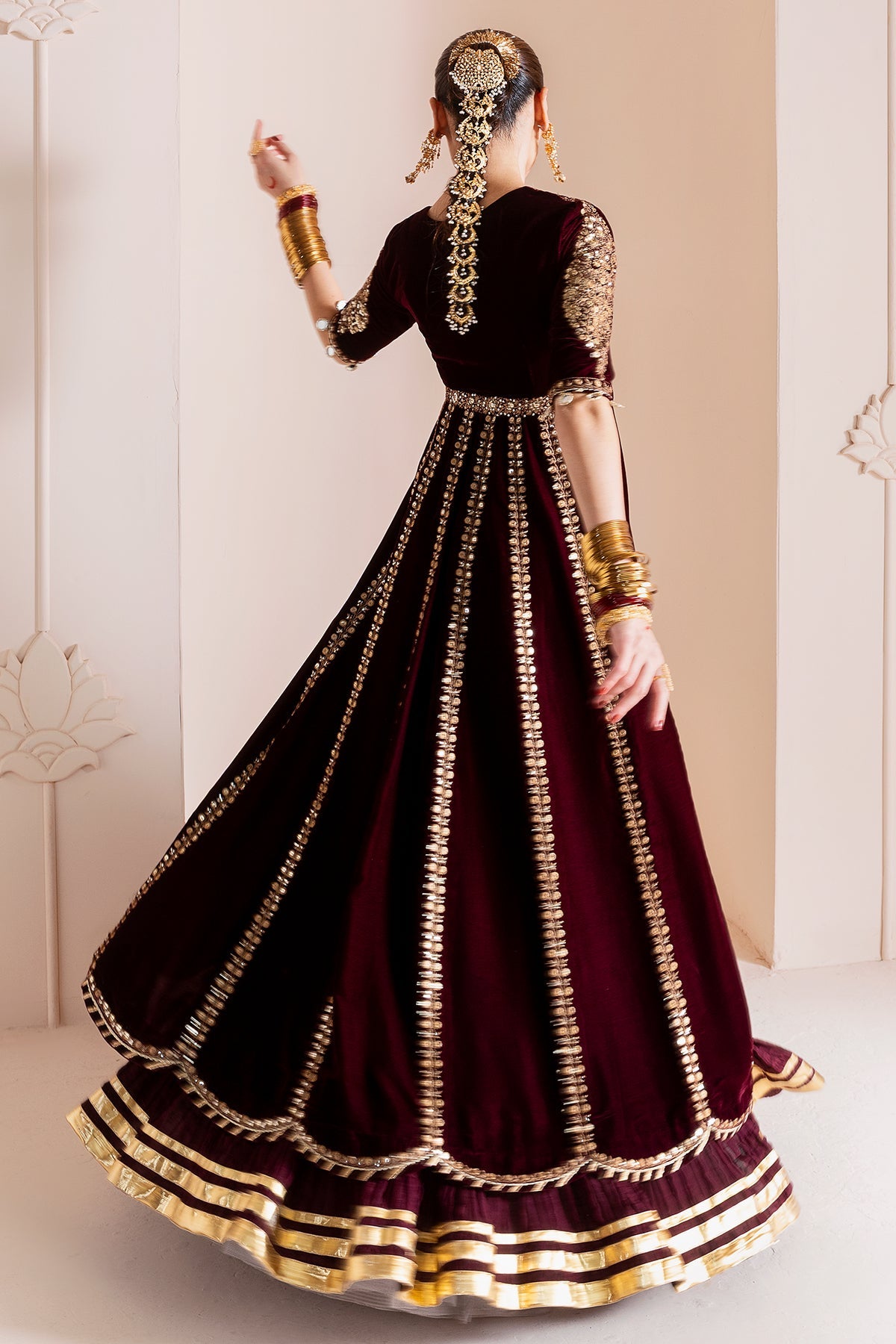 Embroidered Velvet Formal CVF D-12
