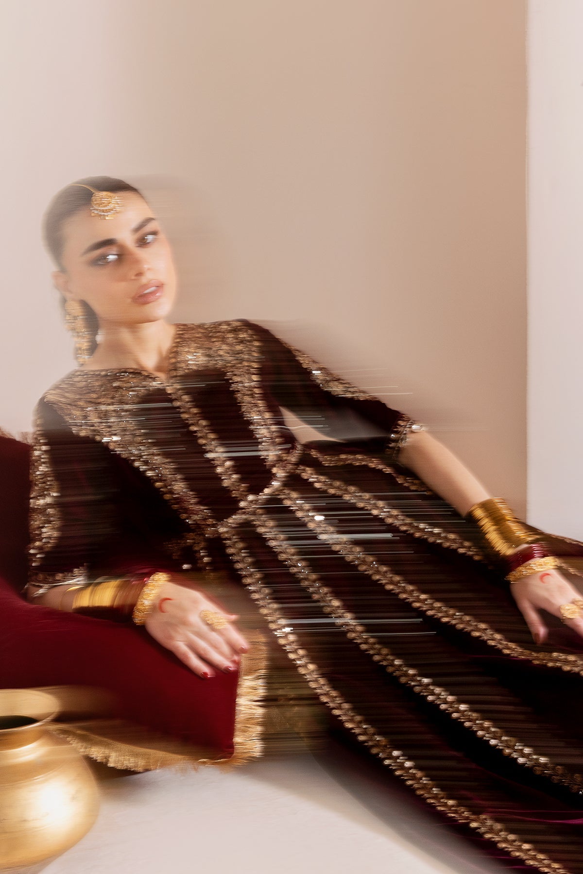 Embroidered Velvet Formal CVF D-12