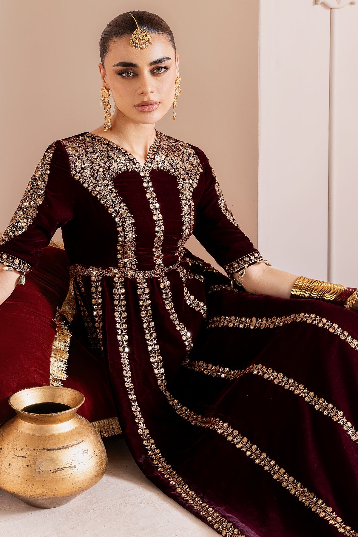 Embroidered Velvet Formal CVF25-D12