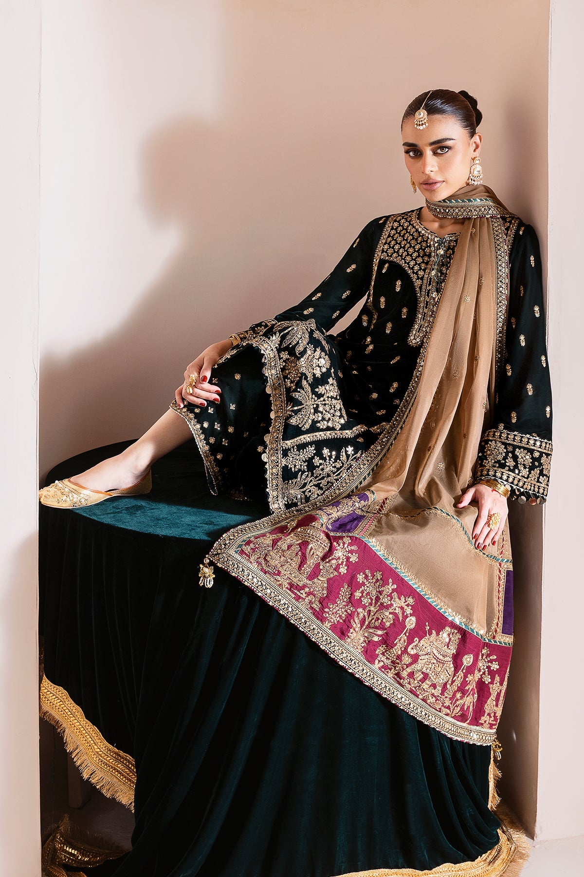 Embroidered Velvet Formal CVF D-01