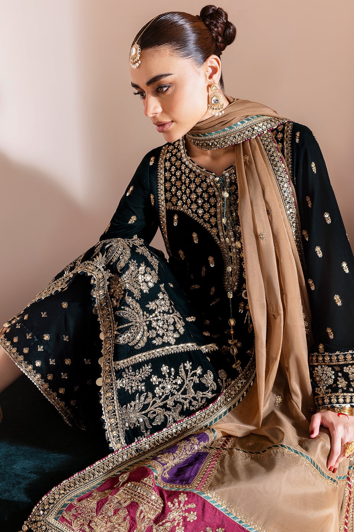 Embroidered Velvet Formal CVF25-D01