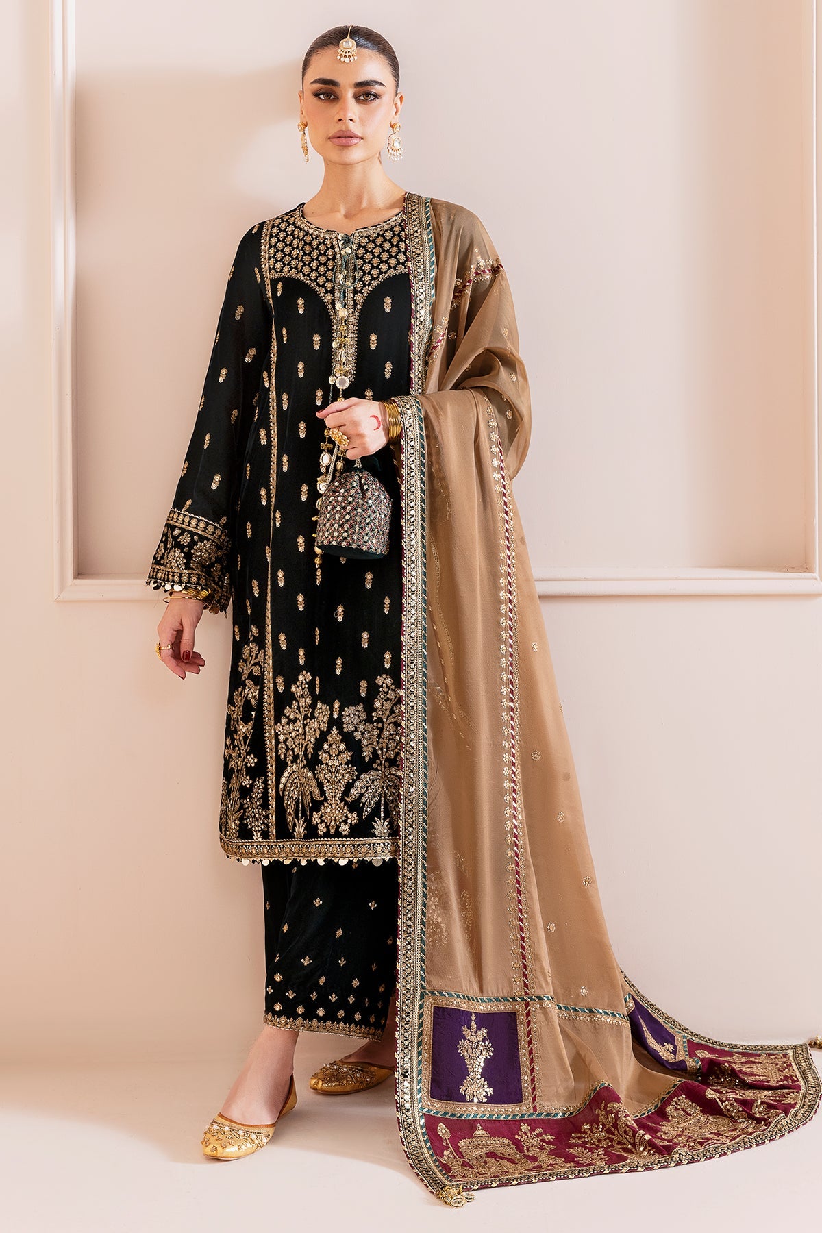Embroidered Velvet Formal CVF D-01