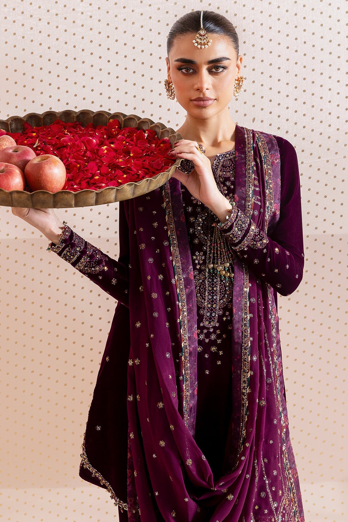 Embroidered Velvet Formal CVF25-D05