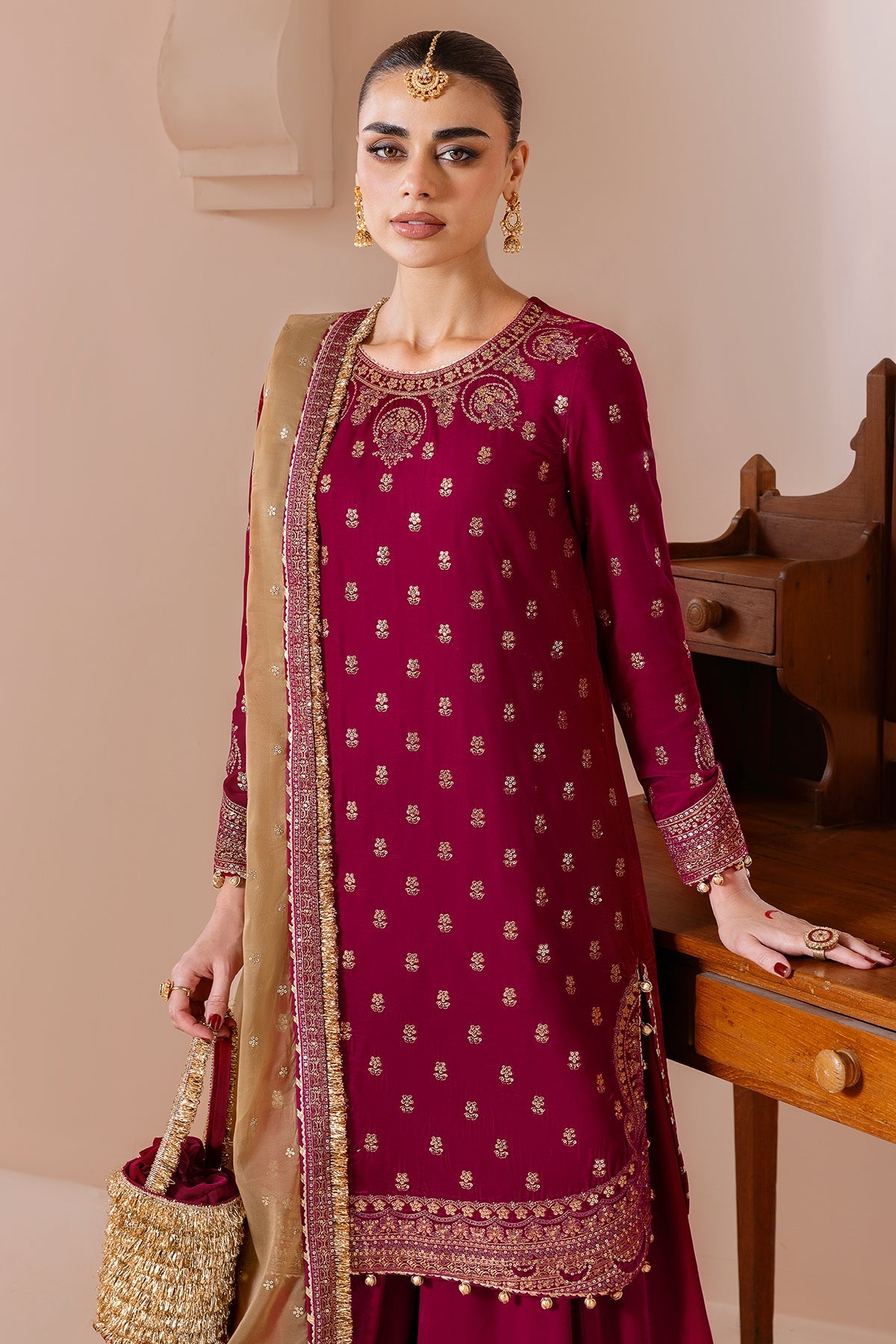 Embroidered Velvet Formal CVF D-11