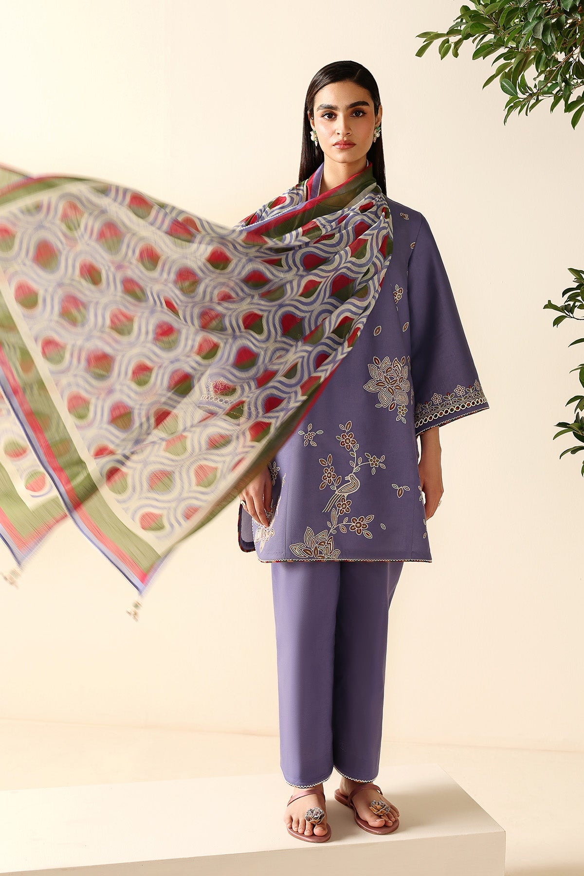 EMBROIDERED LAWN USE-9336