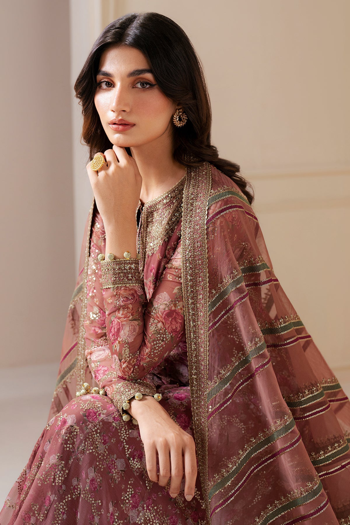 EMBROIDERED CHIFFON UC-3064