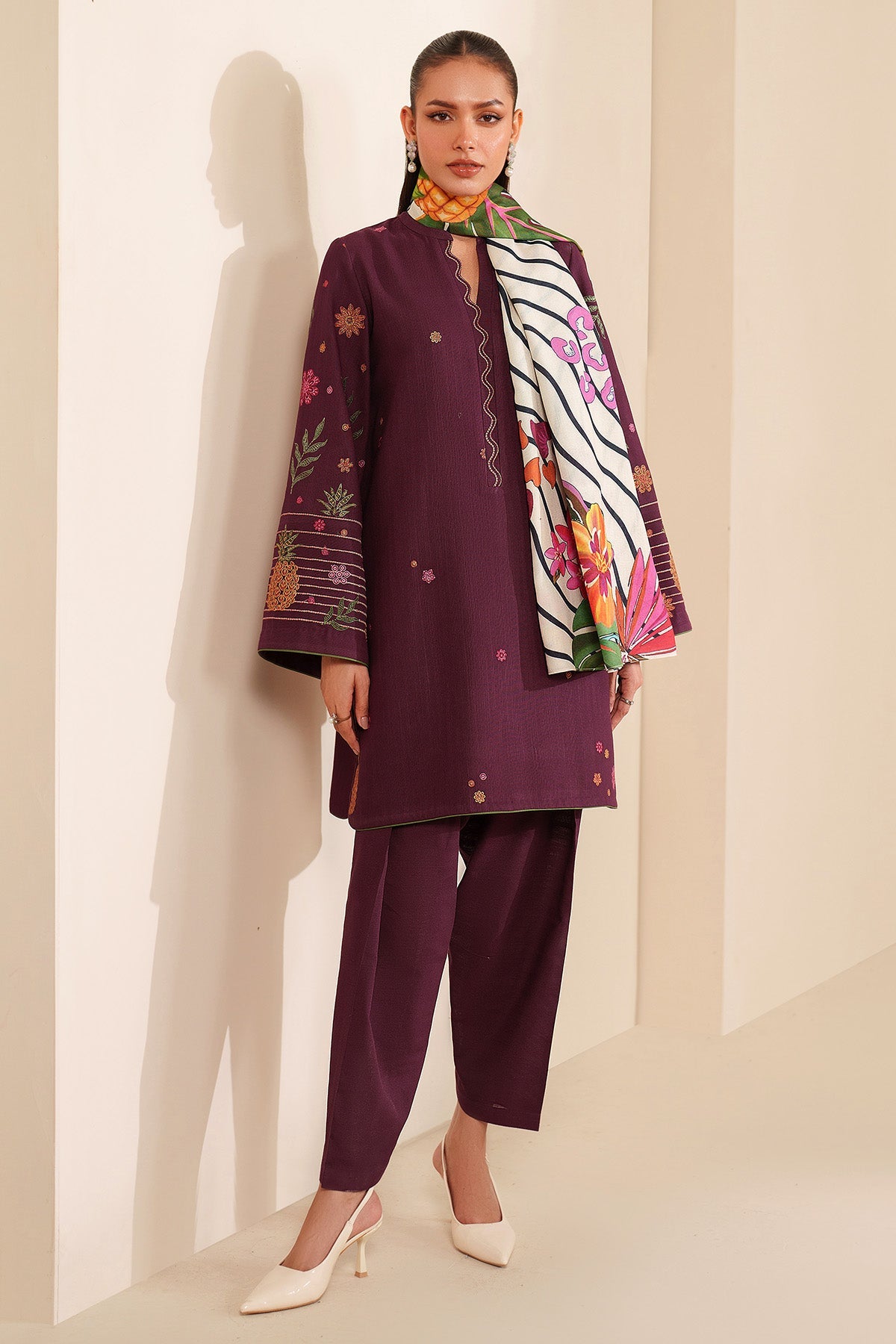 EMBROIDERED KHADDAR UW-0169