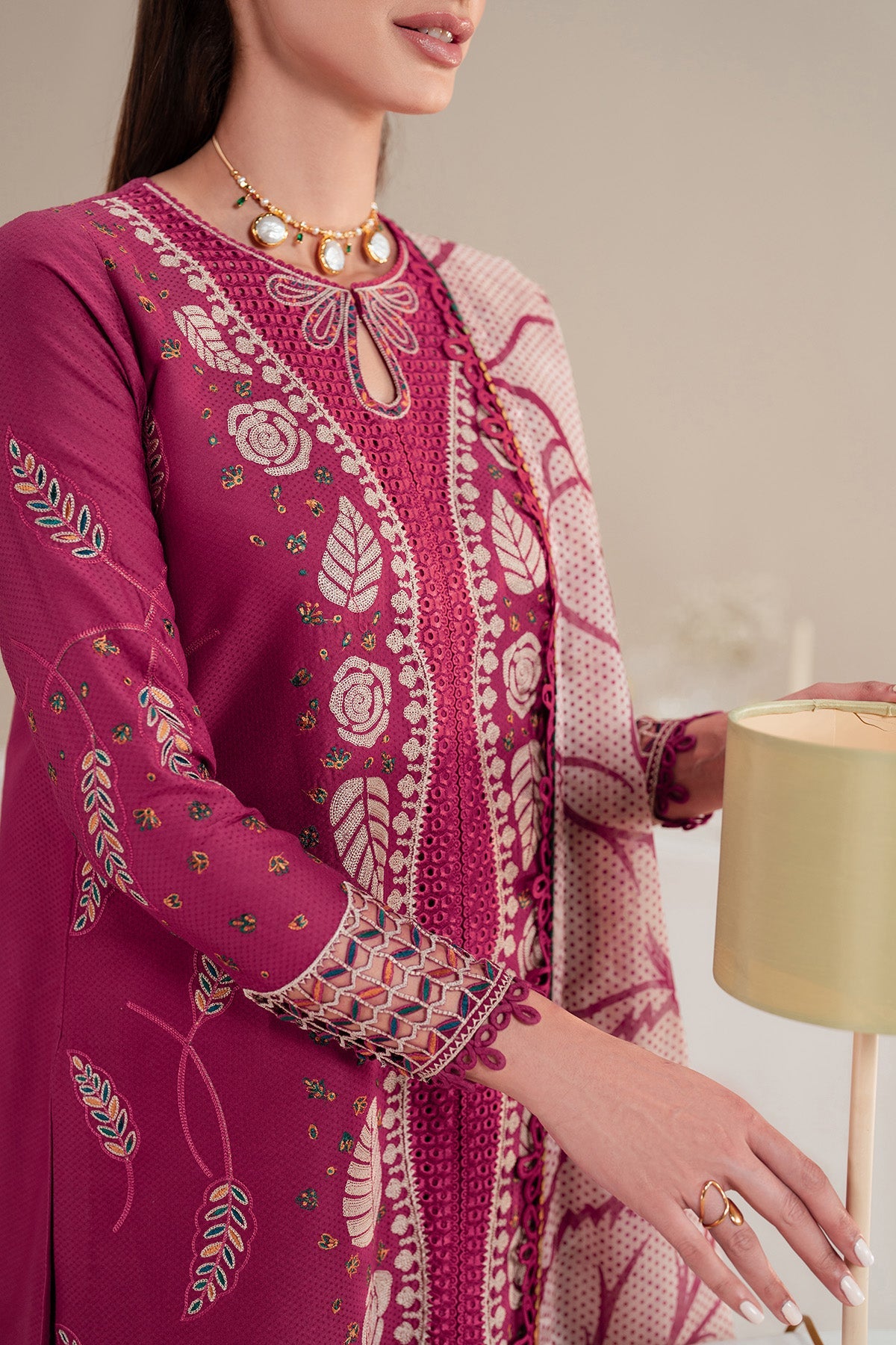 EMBROIDERED DOBBY LAWN IL25-D05