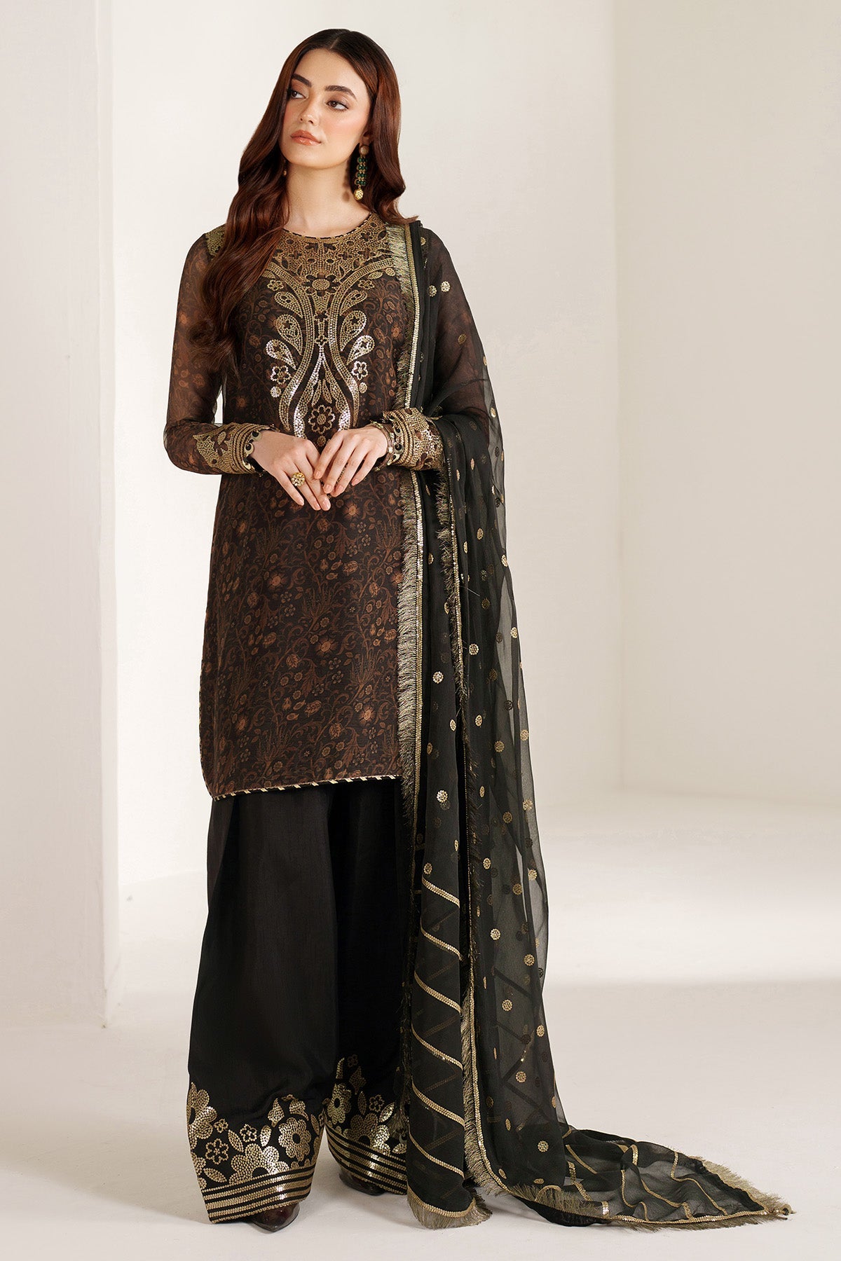 EMBROIDERED CHIFFON UC-3109
