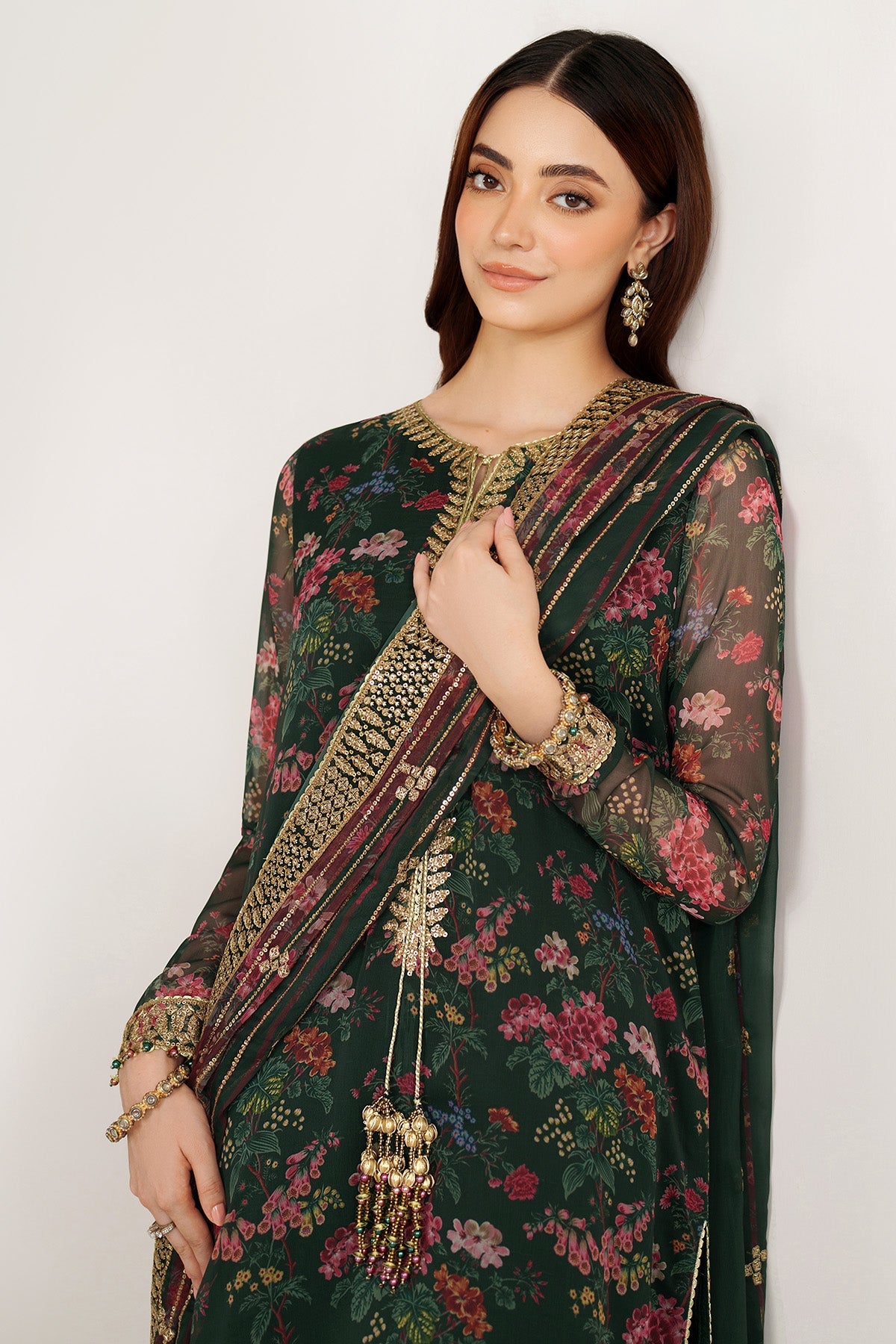 EMBROIDERED CHIFFON UC-3104