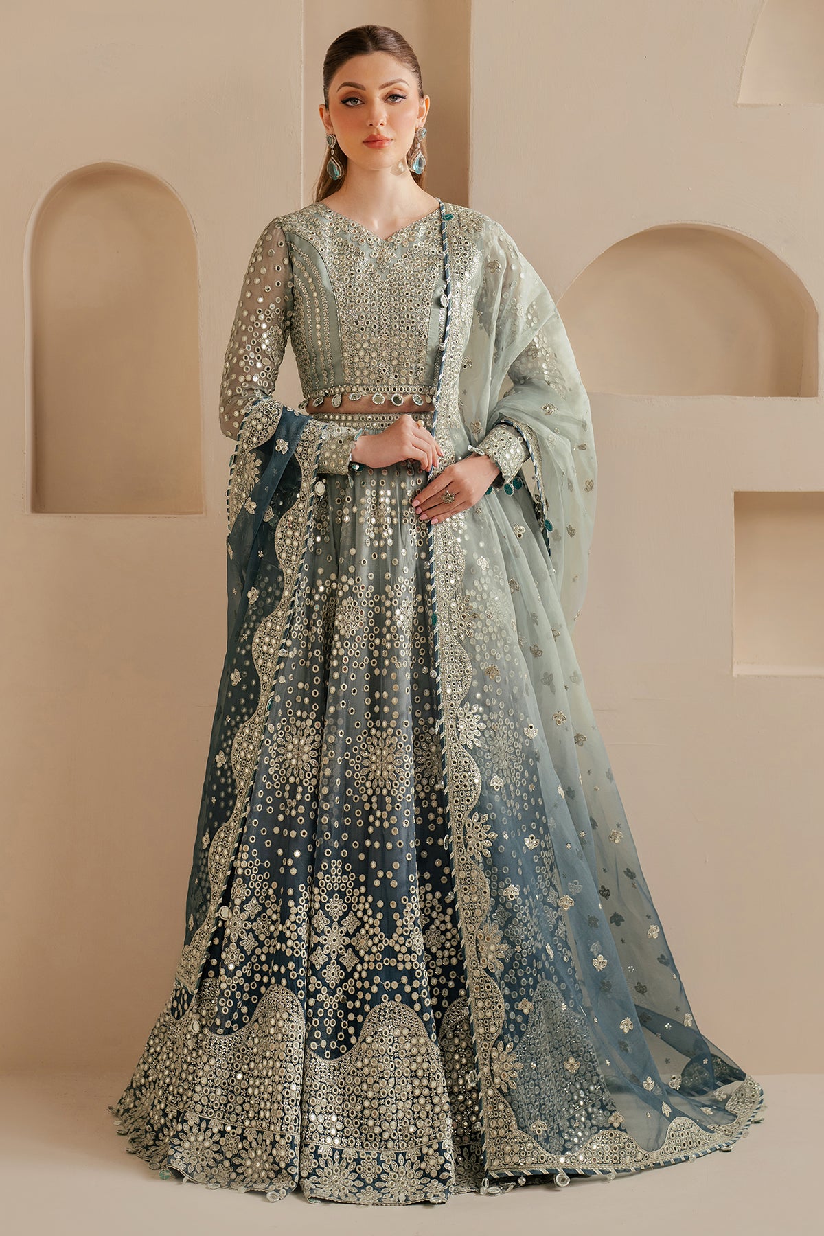 EMBROIDERED CHIFFON UC-3115