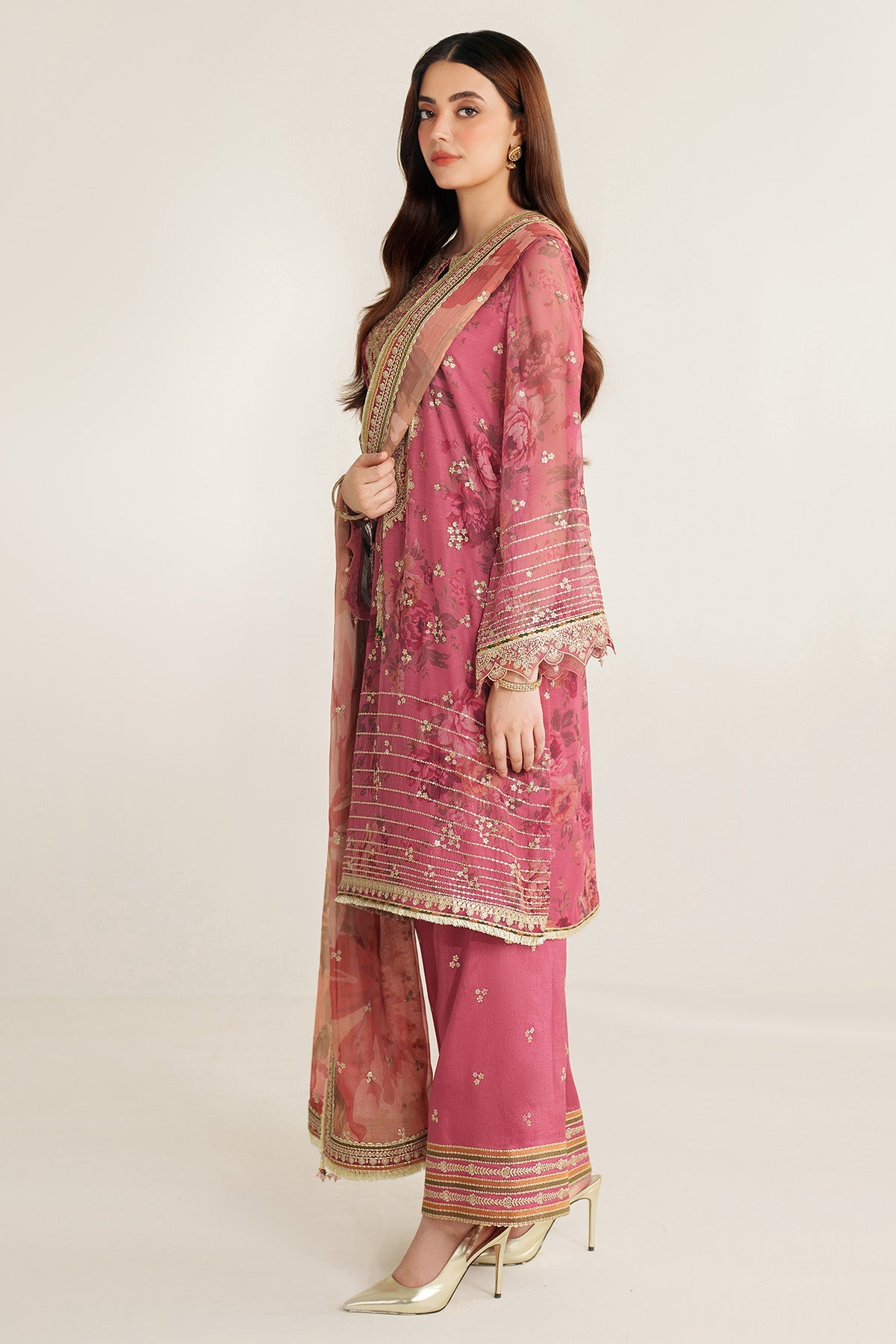 EMBROIDERED CHIFFON UC-3105