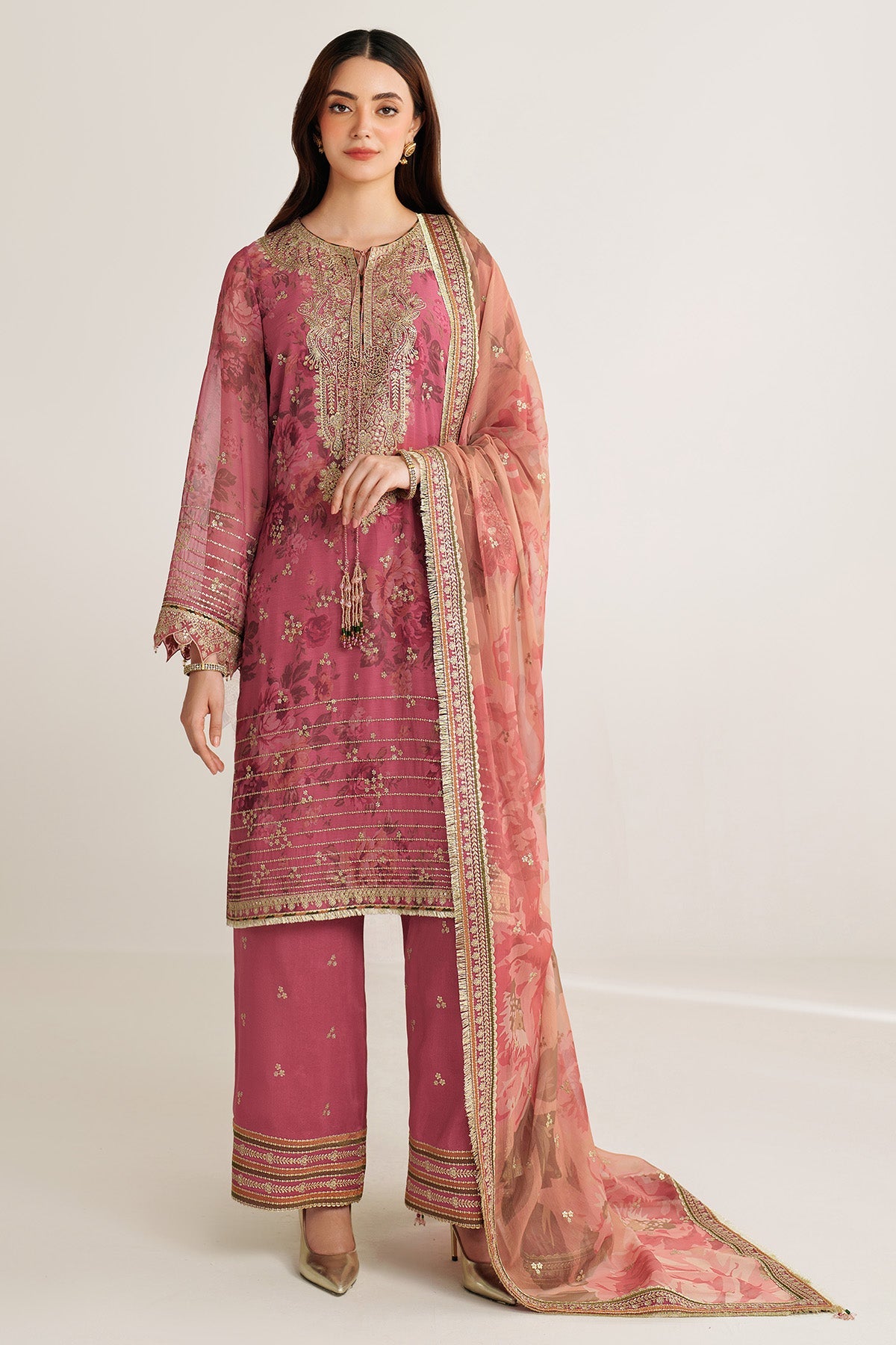 EMBROIDERED CHIFFON UC-3105