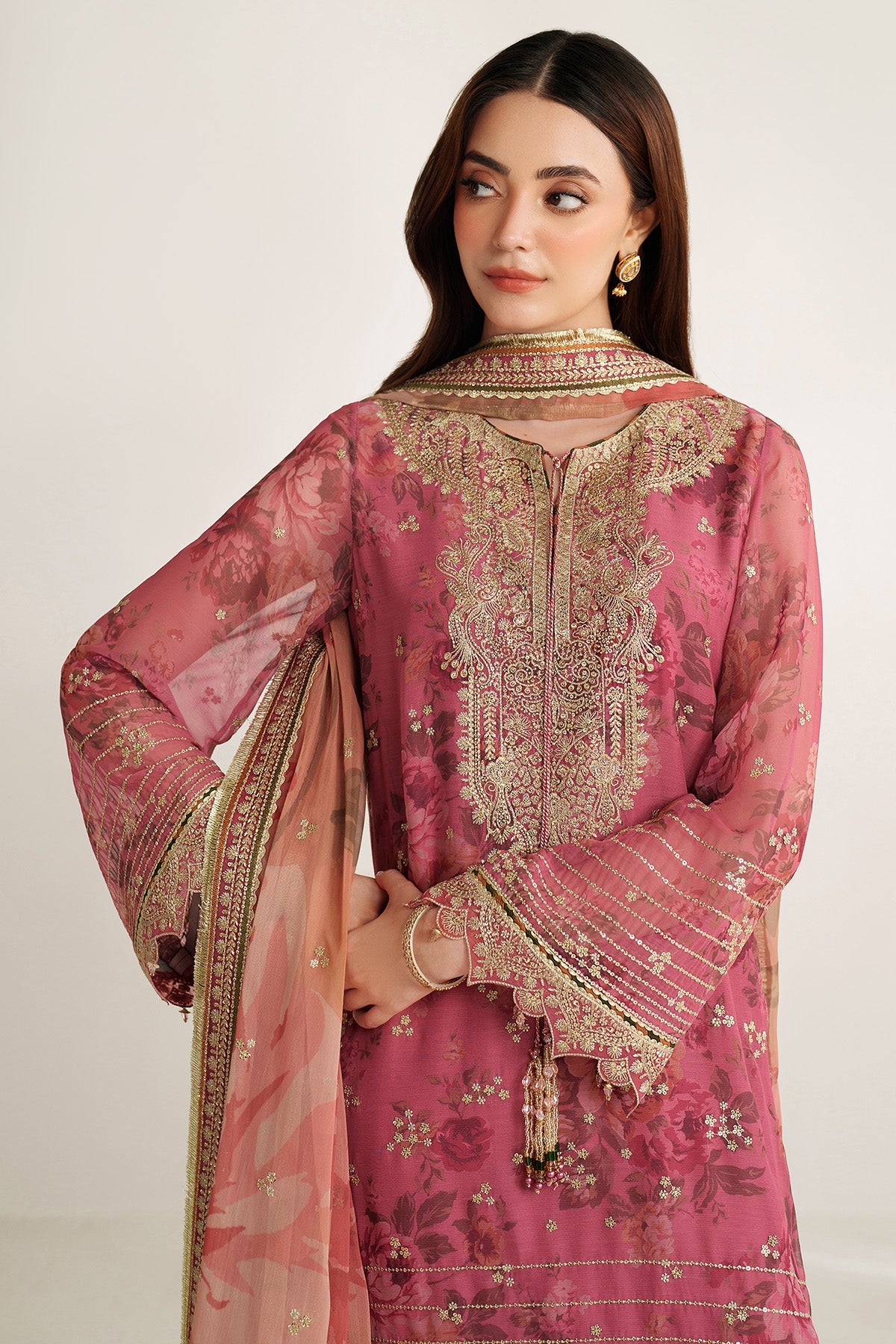 EMBROIDERED CHIFFON UC-3105