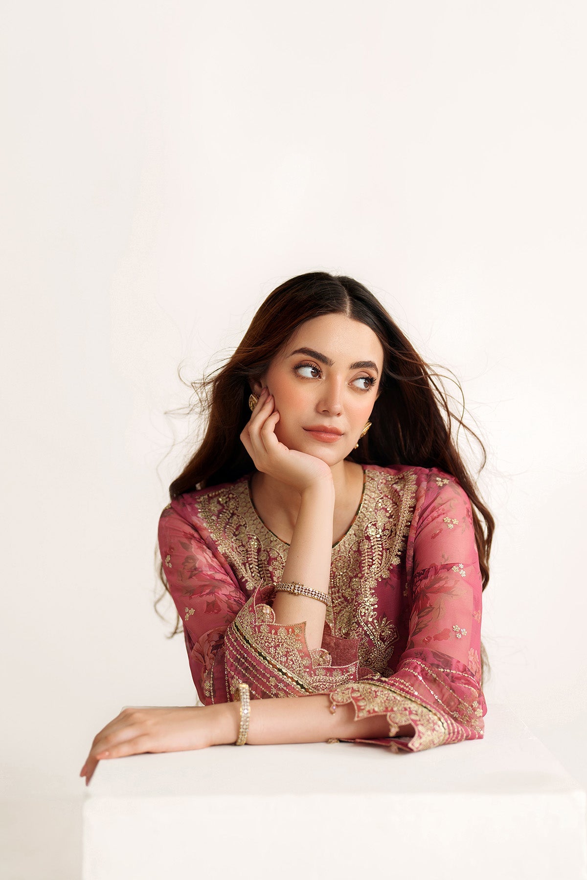 EMBROIDERED CHIFFON UC-3105