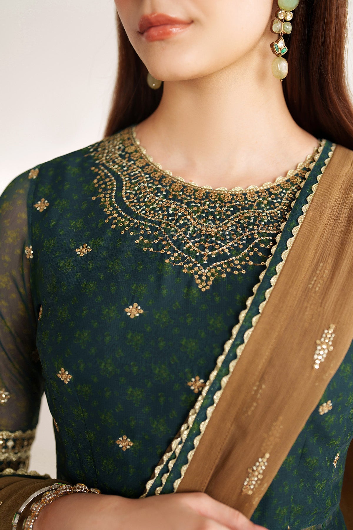 EMBROIDERED CHIFFON UC-3102