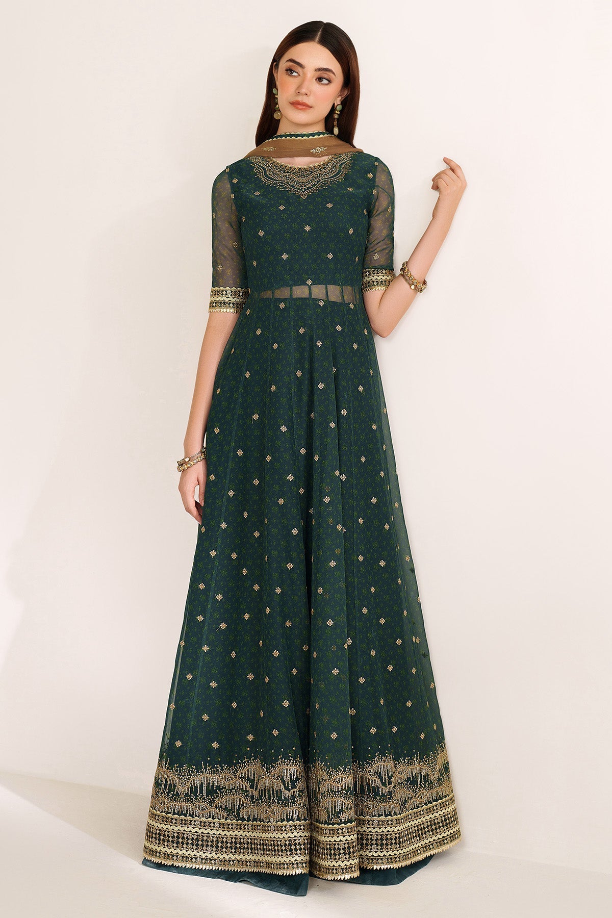 EMBROIDERED CHIFFON UC-3102